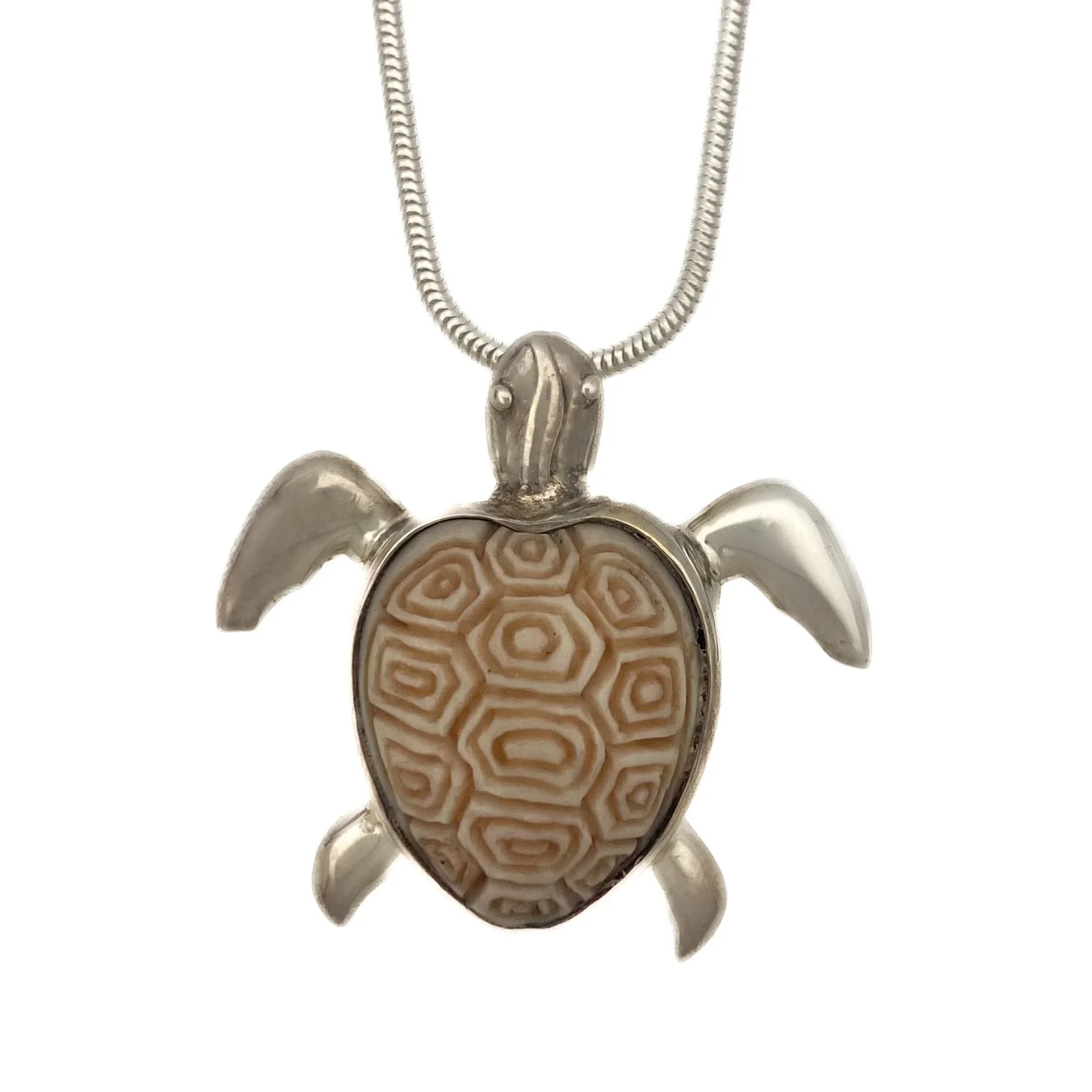 Jenny Byrne Carved Sea Turtle Pendant