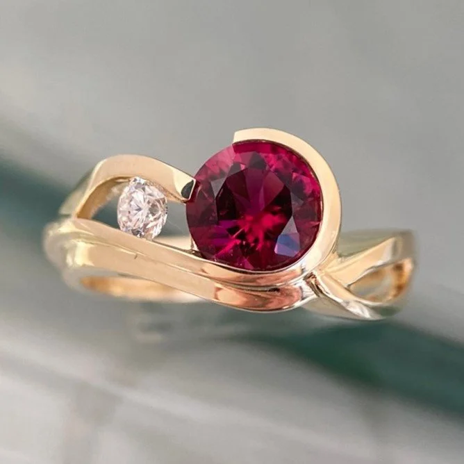 14k Rubellite Tourmaline Ring