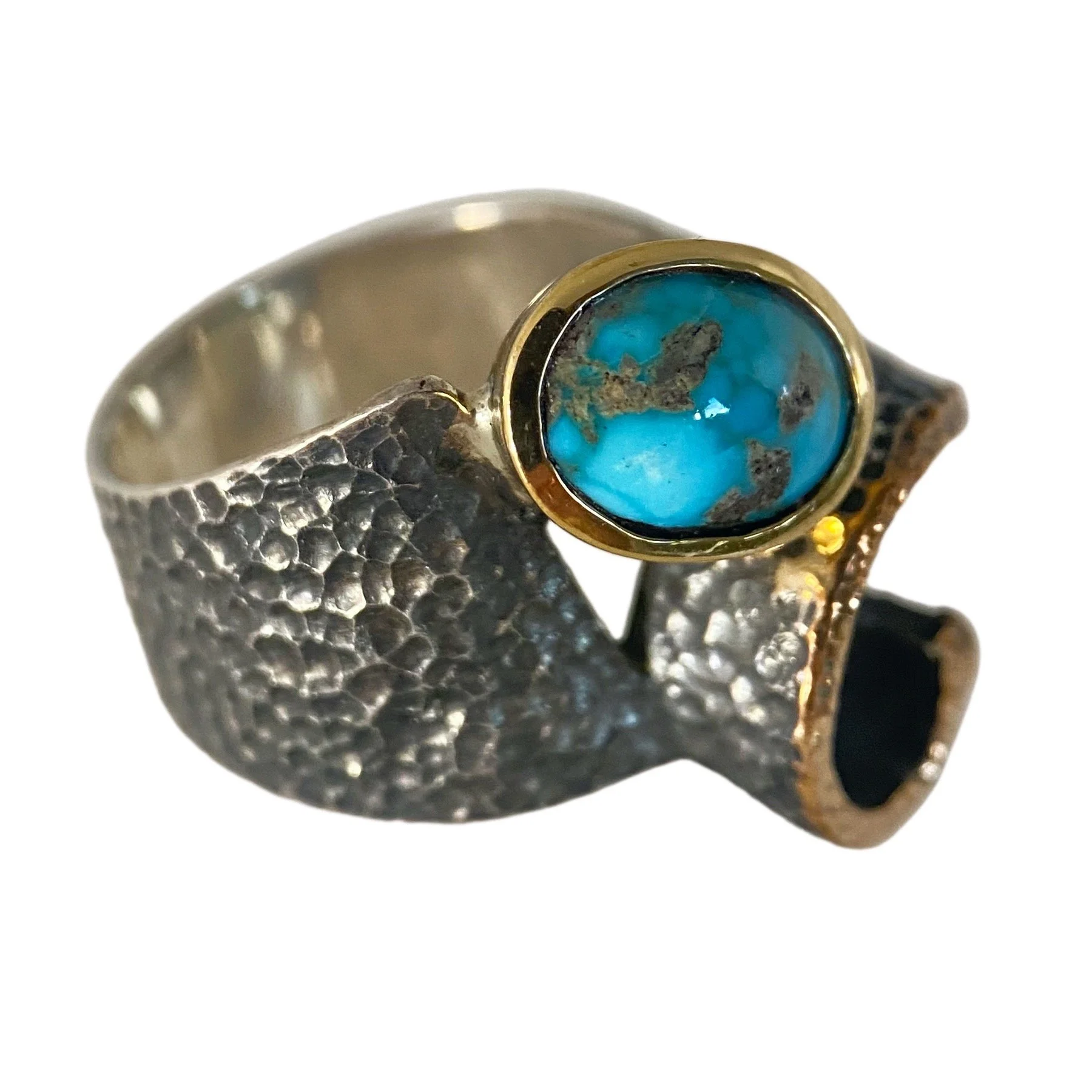 Bora Turquoise Swooped Wrap Ring