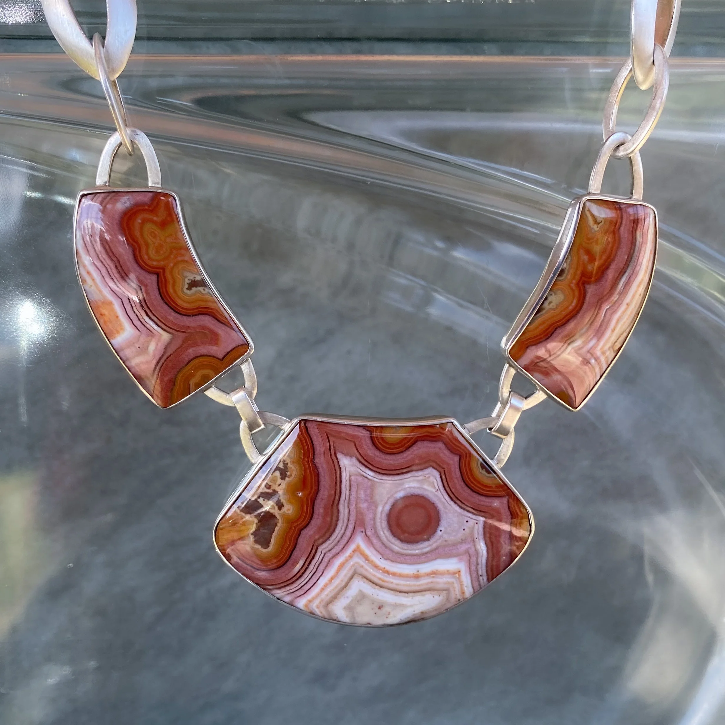 Jan Daggett .925 Montana Dryhead Agate Necklace