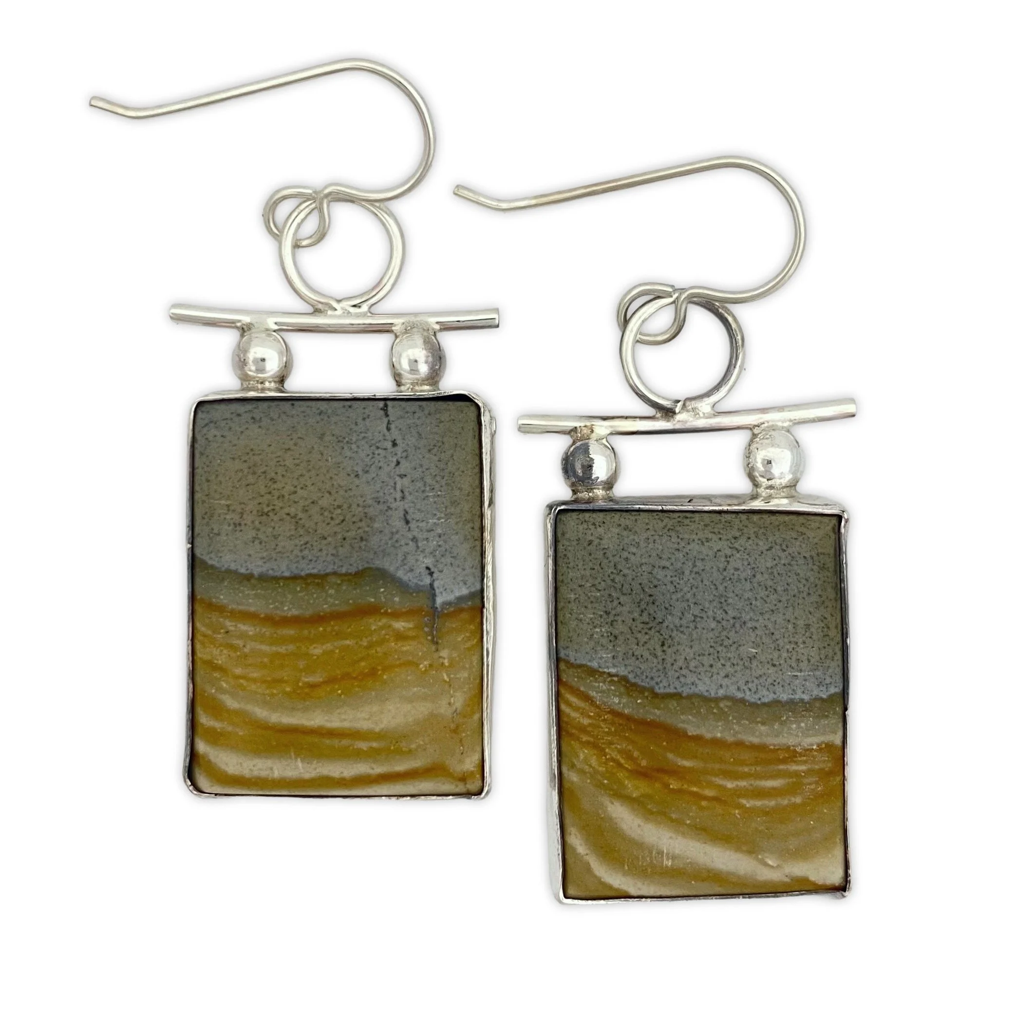 Jim Hayes Chicken Track Jasper Earrings