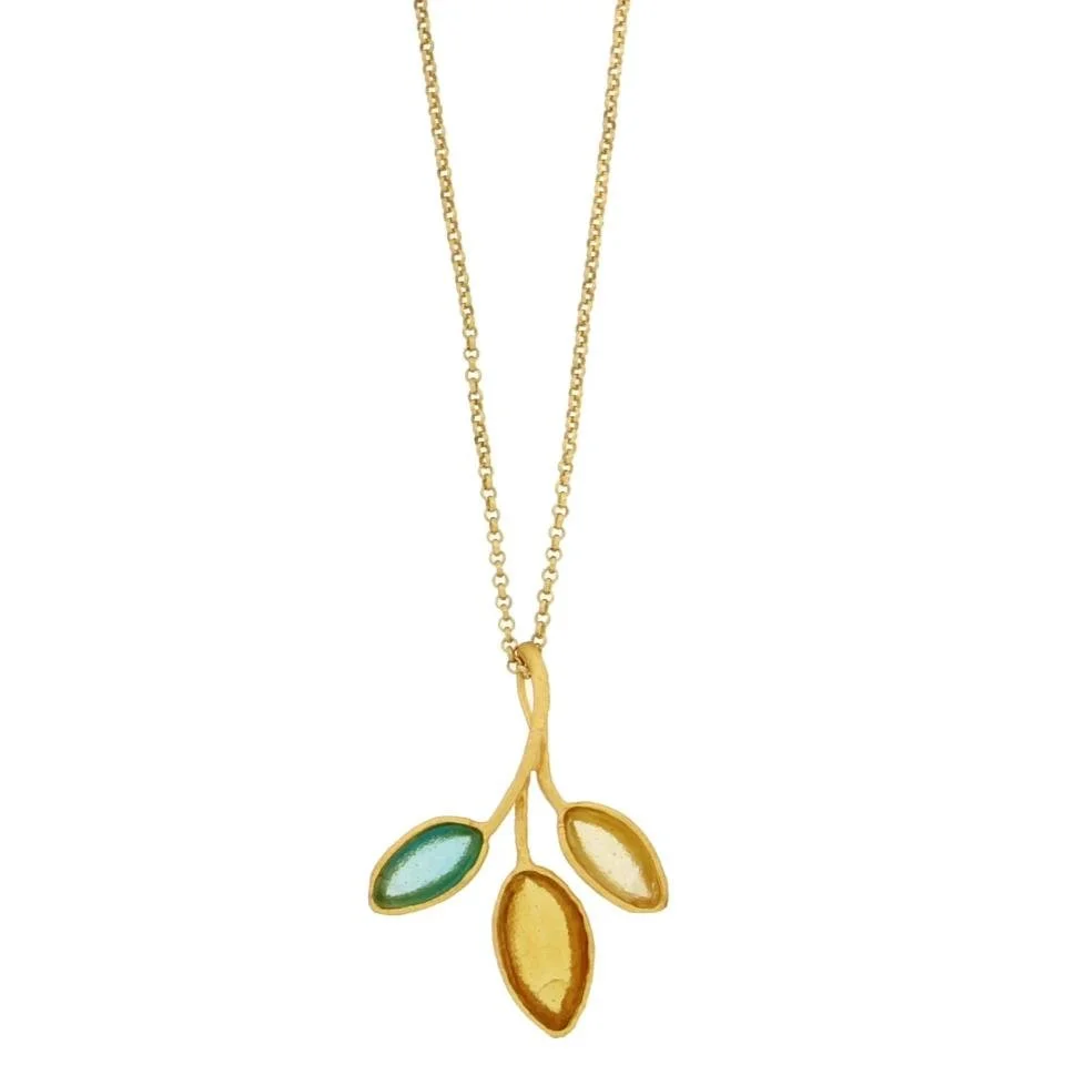 Michael Vincent Michaud Dainty Sage Leaf Adjustable Necklace