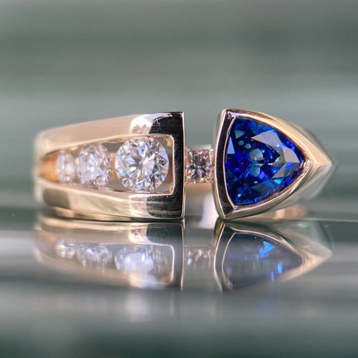 14k Sapphire and Diamond Ring