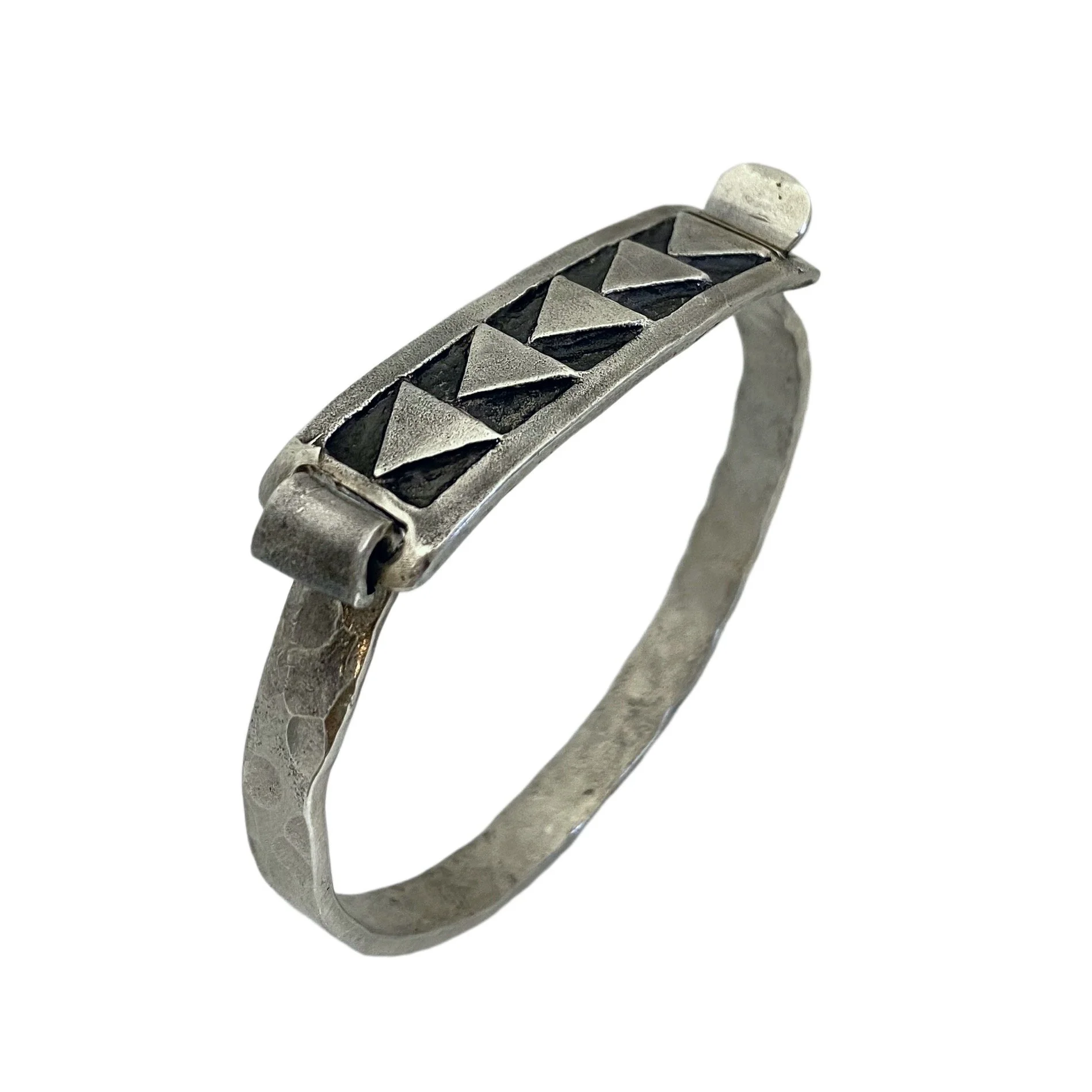 William Belli .925 Quilter's "Flying Geese" Cuff Bracelet