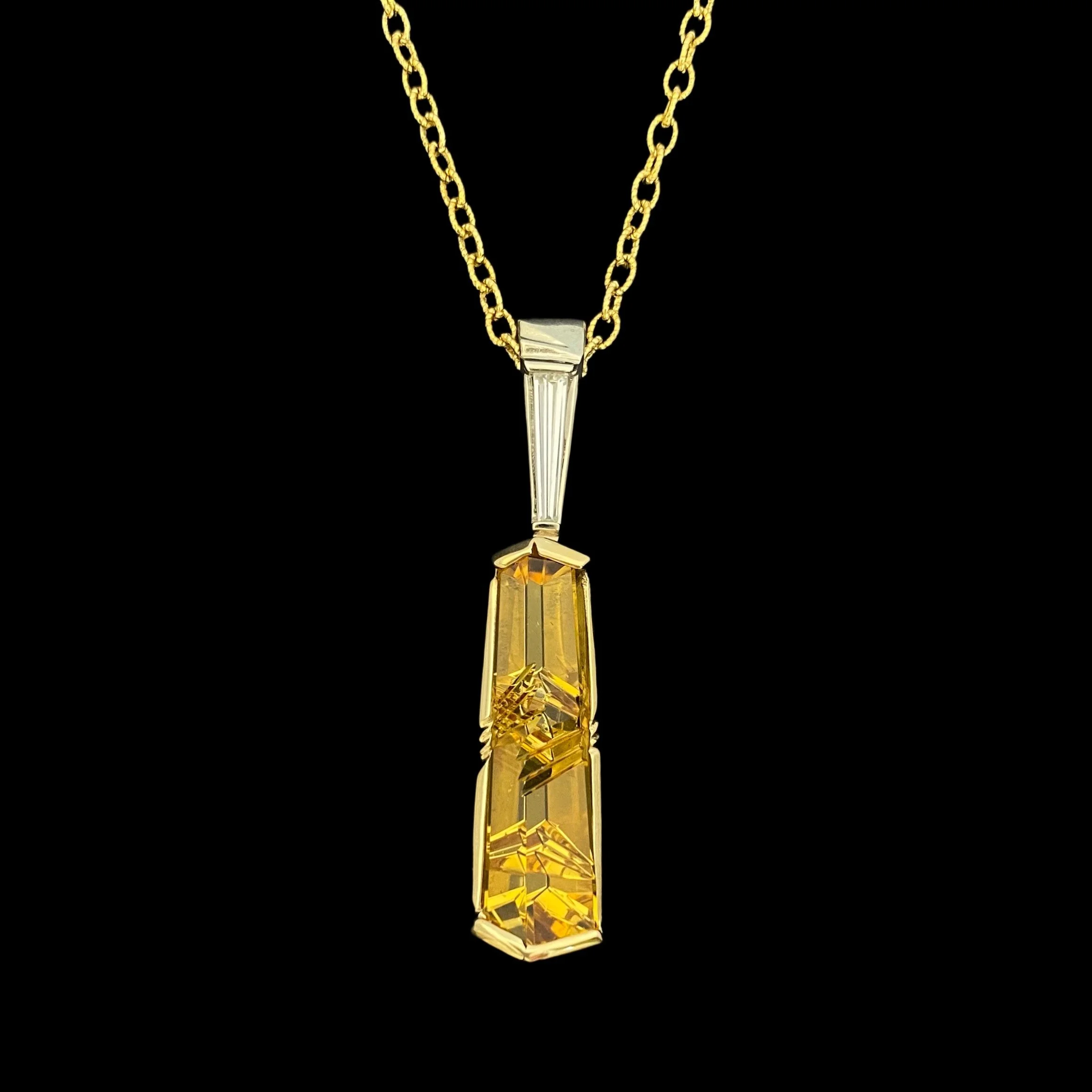 Deborah Spencer 14k Golden Beryl Necklace
