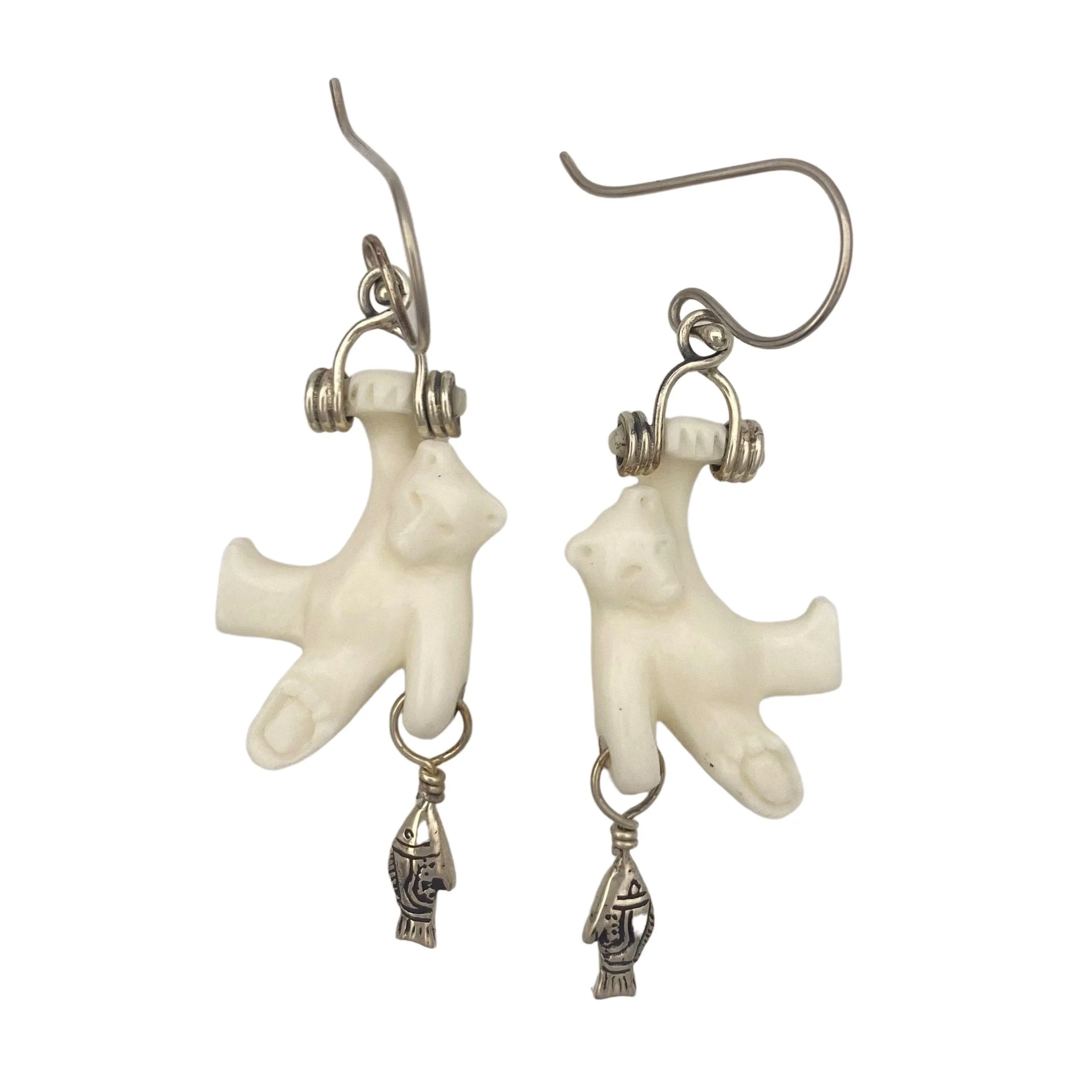 Jenny Byrne "First Catch" Bear Earrings