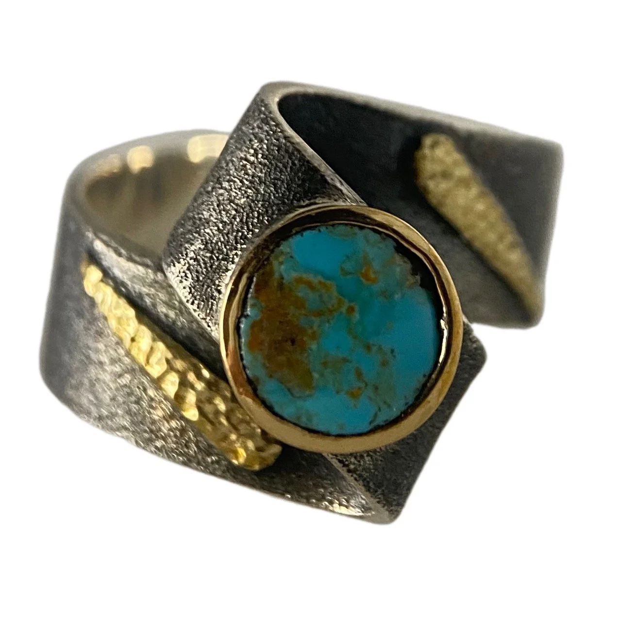 Bora Turquoise Folded Ring