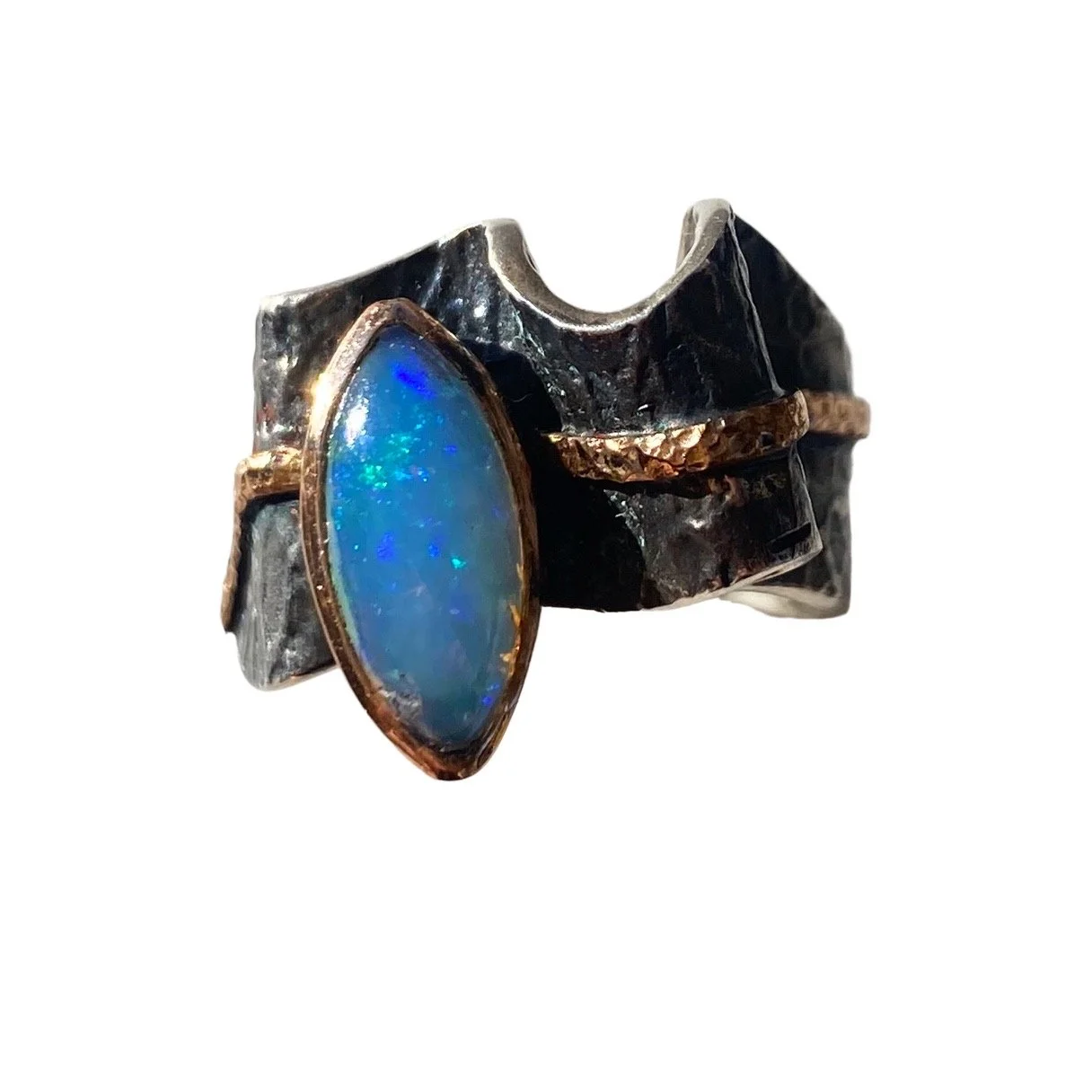 Bora Opal Folded Ring
