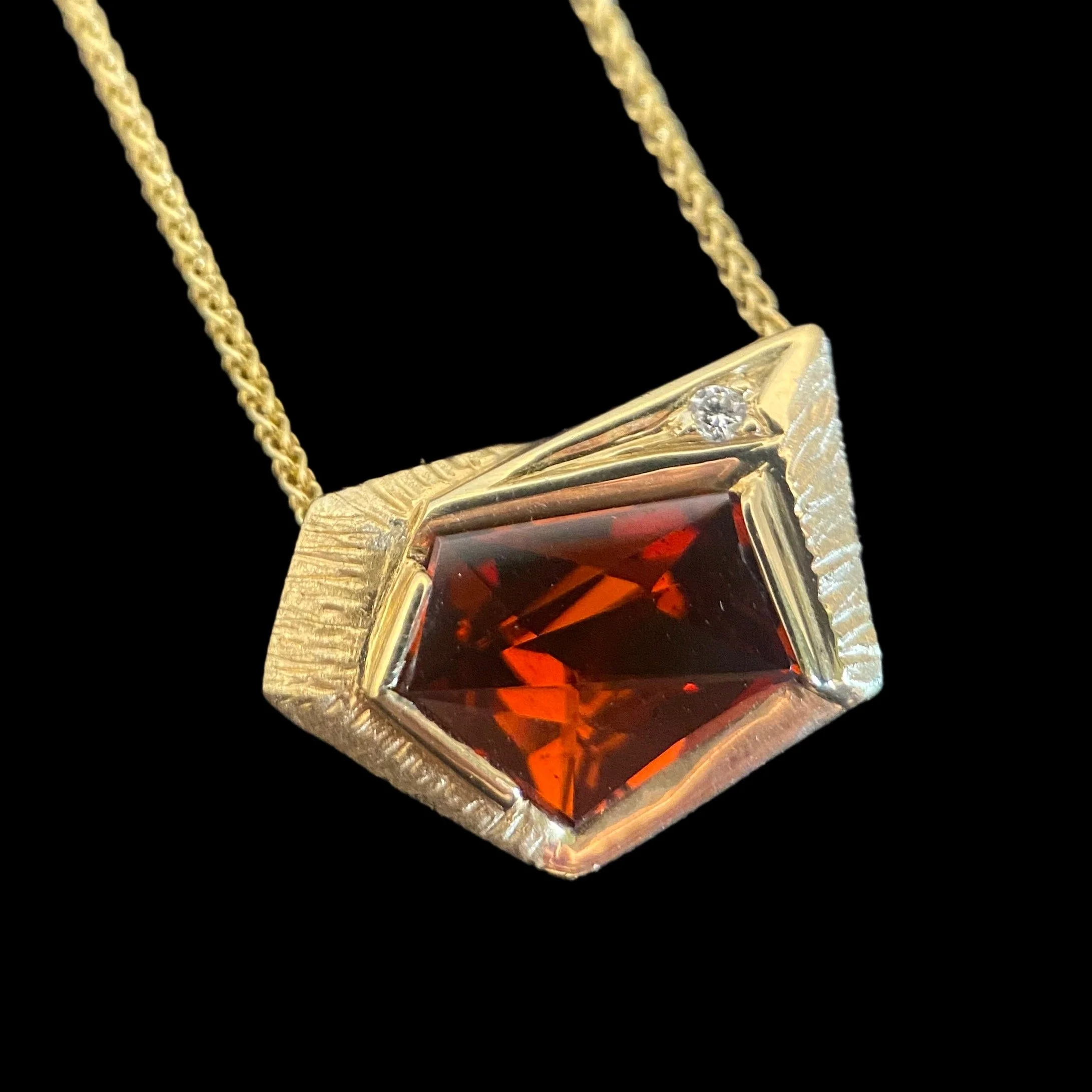 Deborah Spencer 14k Malaya Garnet Necklace