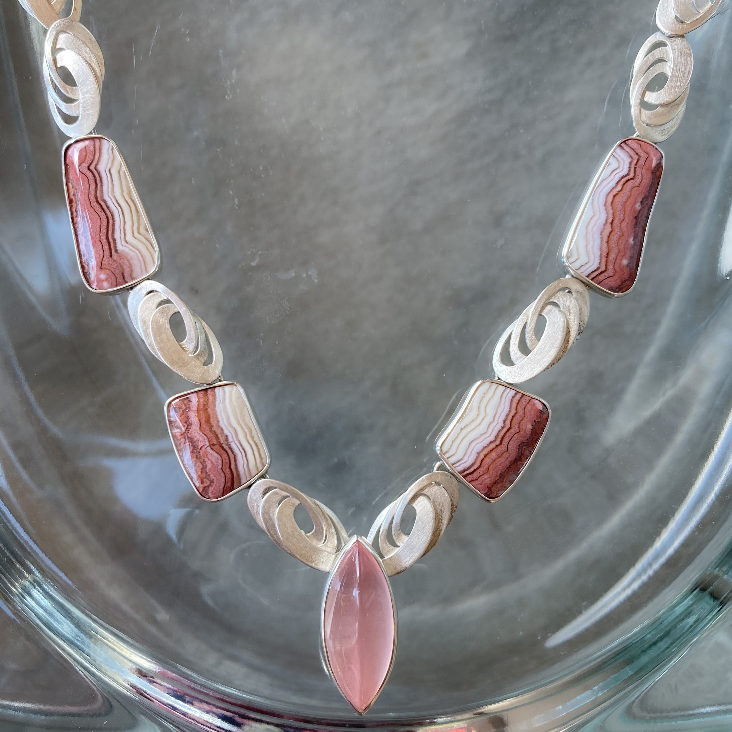Jan Daggett .925 Montana Dryhead Agate Necklace