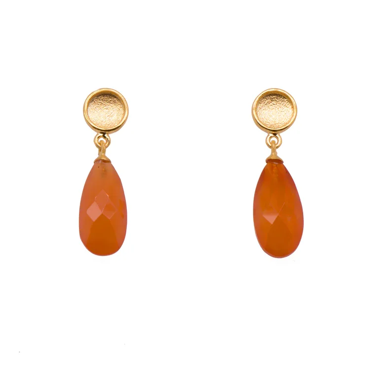 24kt Vermeil Carnelian "Sun Drop" Earrings