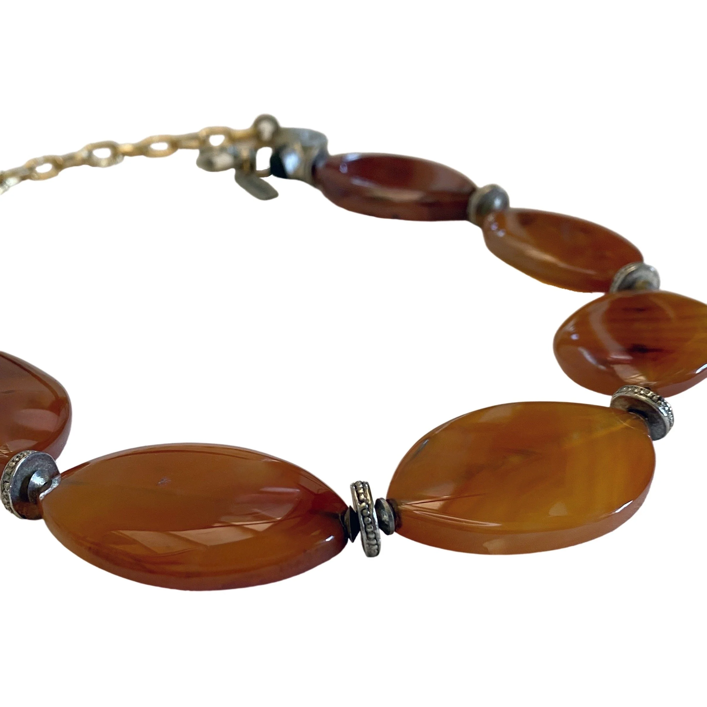 Masha Archer Orange Agate Wreath Necklace