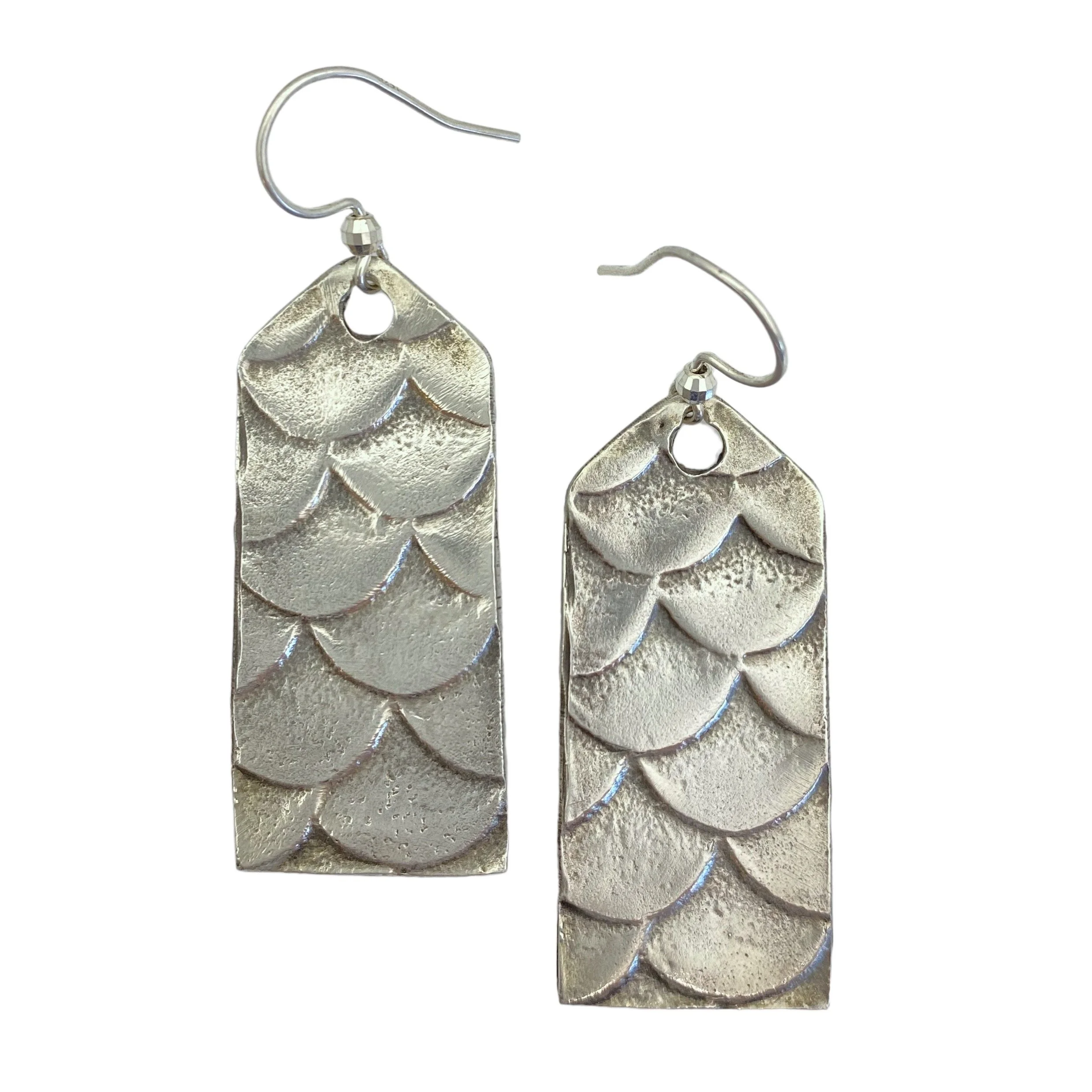 William Belli .925 Quilter's "Fish Scale" Earrings