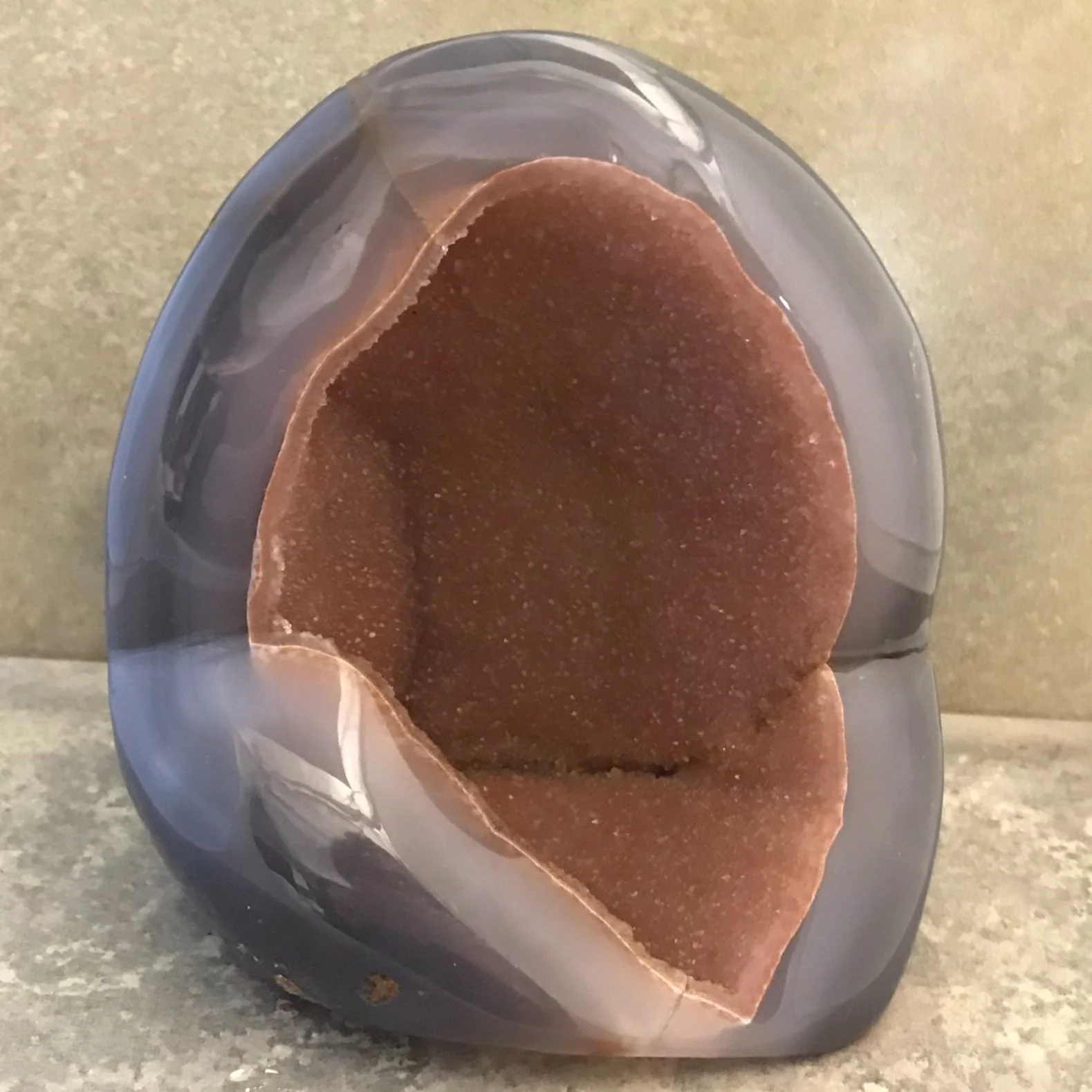 Agate Standup with Drusy Interior