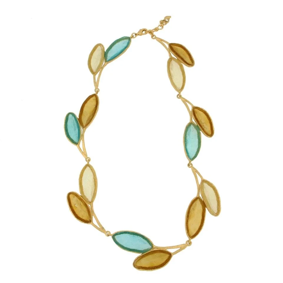 Michael Vincent Michaud Statement Sage Leaf Necklace