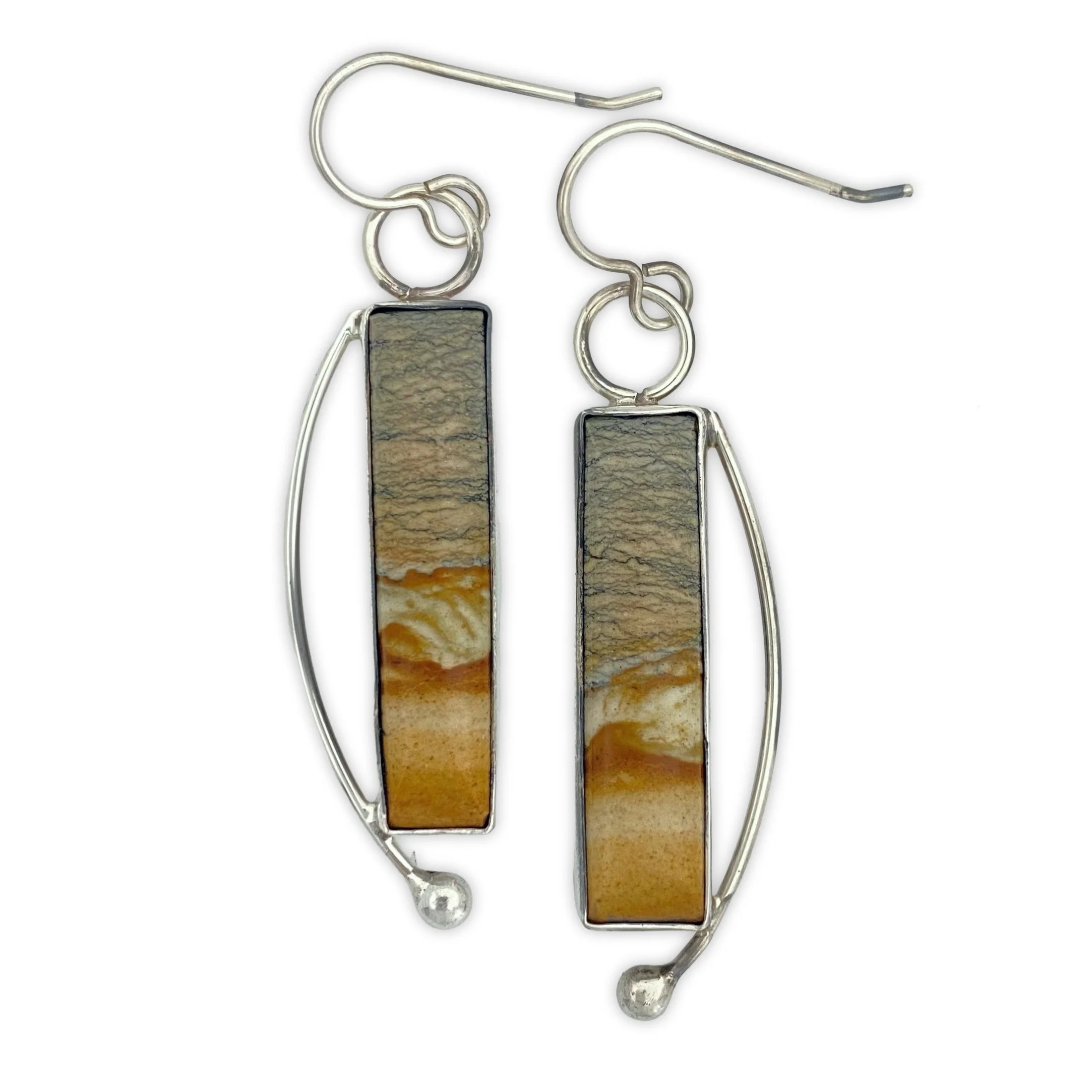 Jim Hayes Chicken Track Jasper Earrings