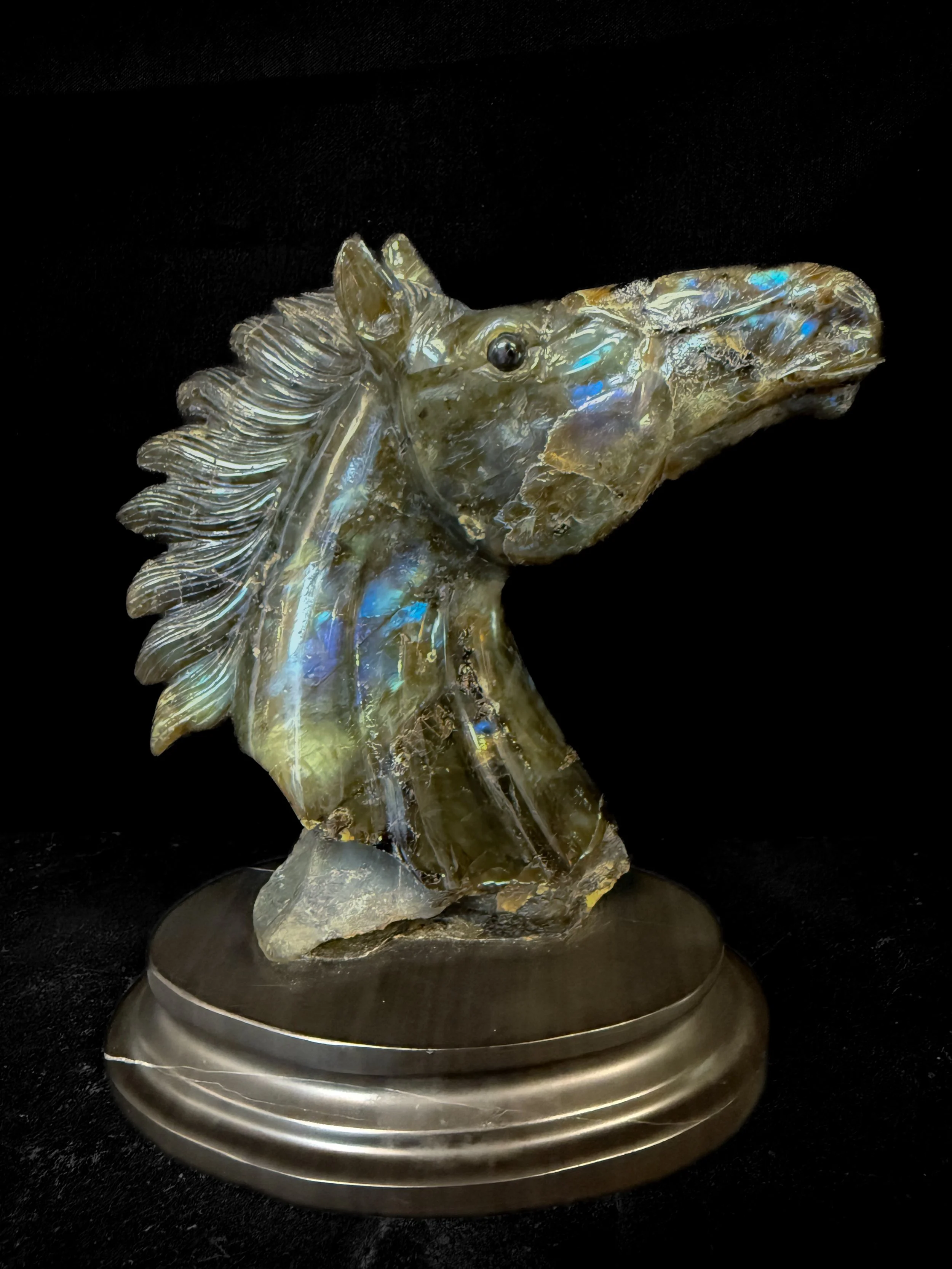 Labradorite Carved Horse Head
