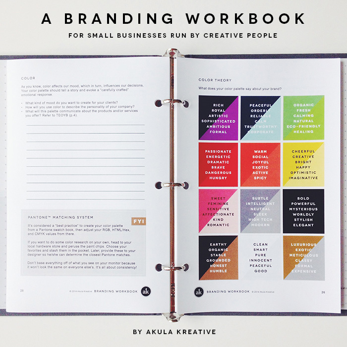 A Branding Workbook for creative professionals. 40+ pages of exercises, tips, and guidelines to craft a unique, thoughtful, and relevant brand identity. SIGN UP NOW for our pre-order list. Quantities are limited.