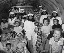 Yeminite Jews returning to Israel as part of Operation Magic Carpet in 1949