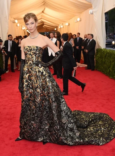Image via Fashion Times, Karlie Kloss at the MET Gala 