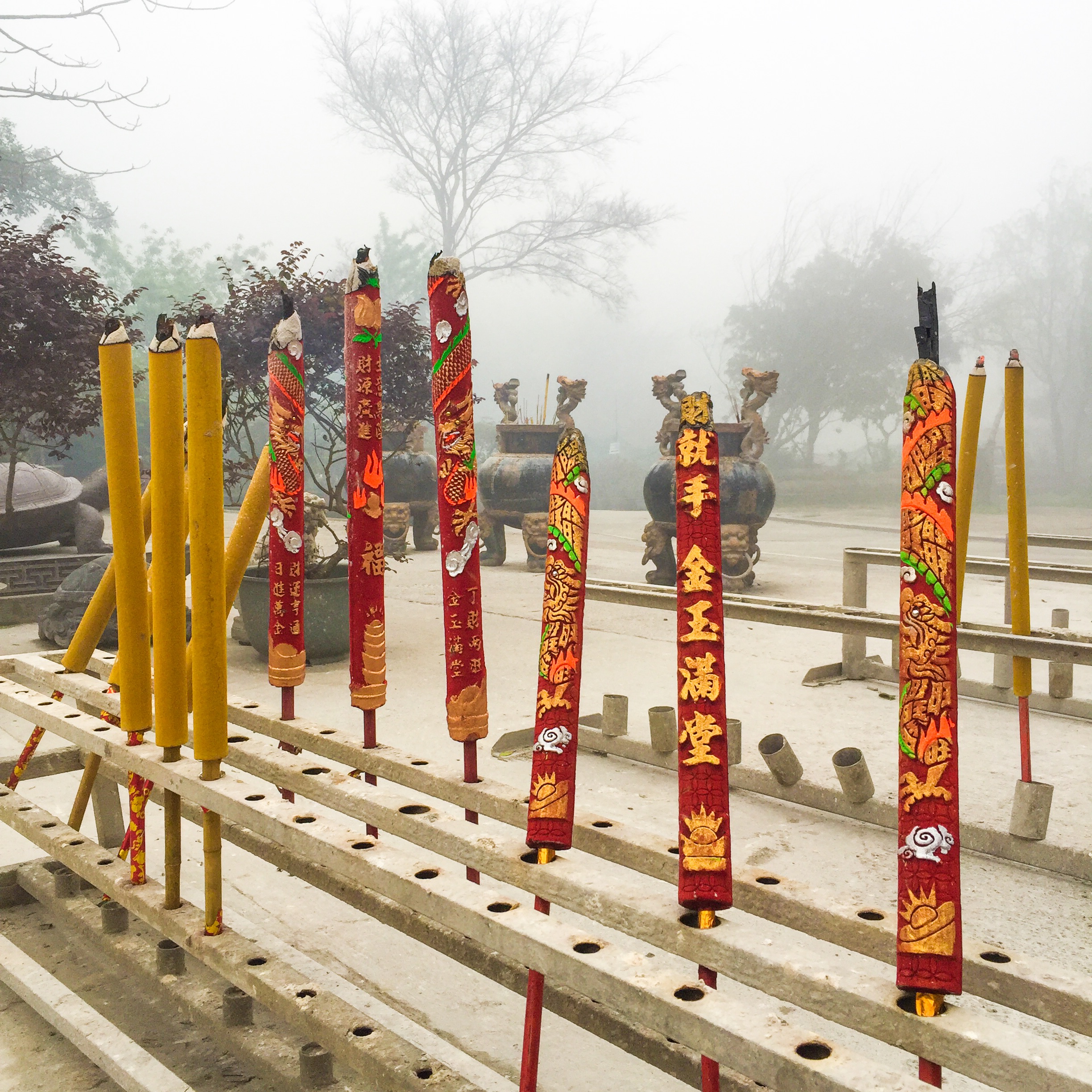 Offering prayers to Buddha