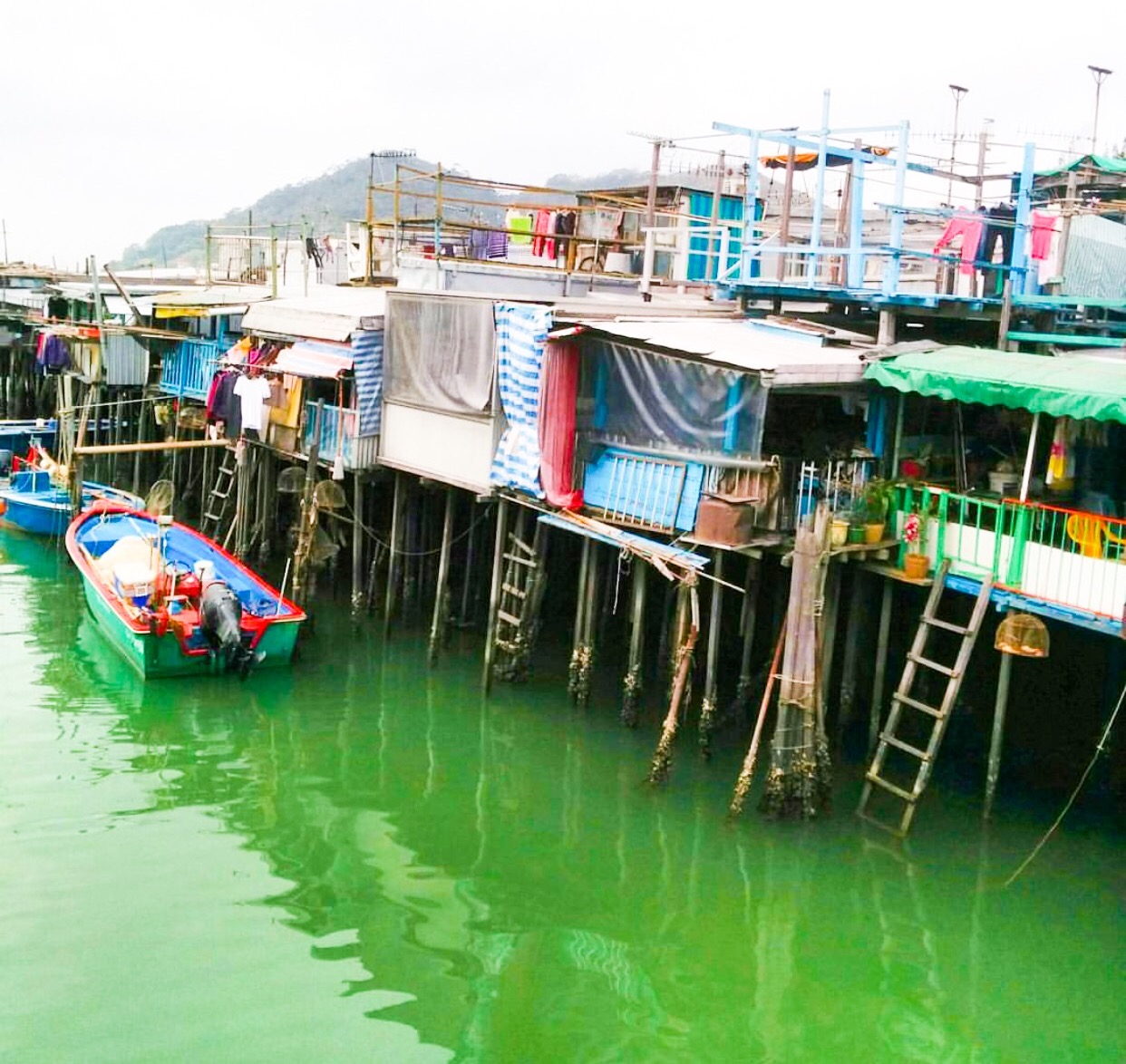 Tai- O Village with homes on stilts