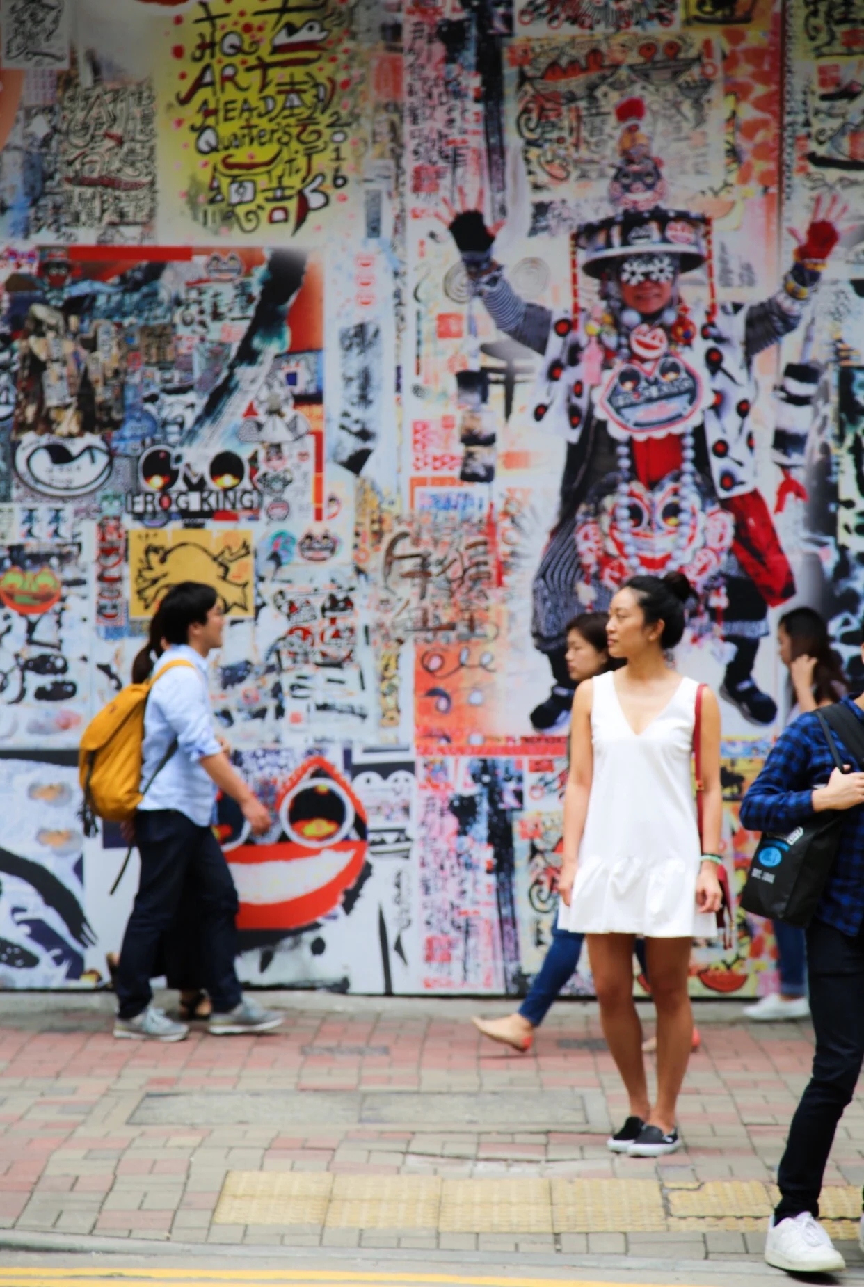Look before crossing the street. In Hong Kong they drive on the other side of the street than the US.