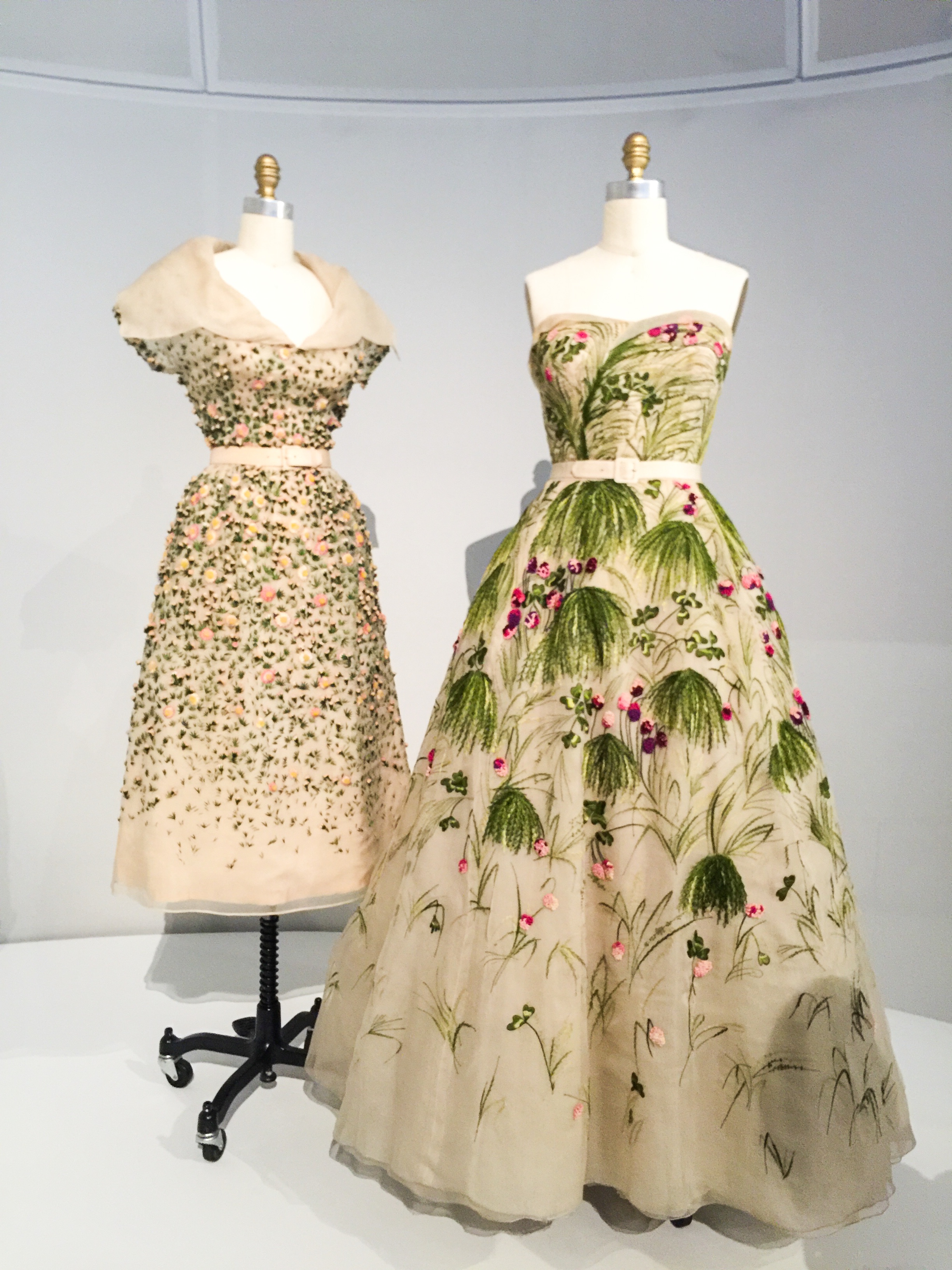 House of Dior, "Vilmiron Dress" SS 1952, haute couture (left), "May" Dress SS 1953, haute couture (right)