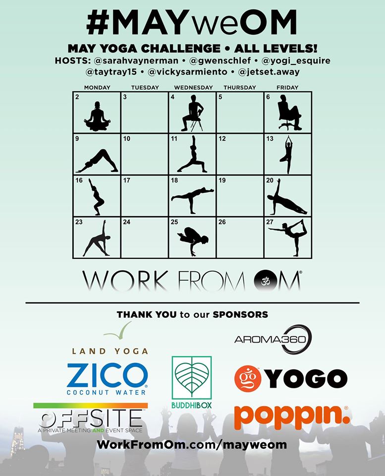 #MayWeOm Corporate Yoga Challenge official flyer 