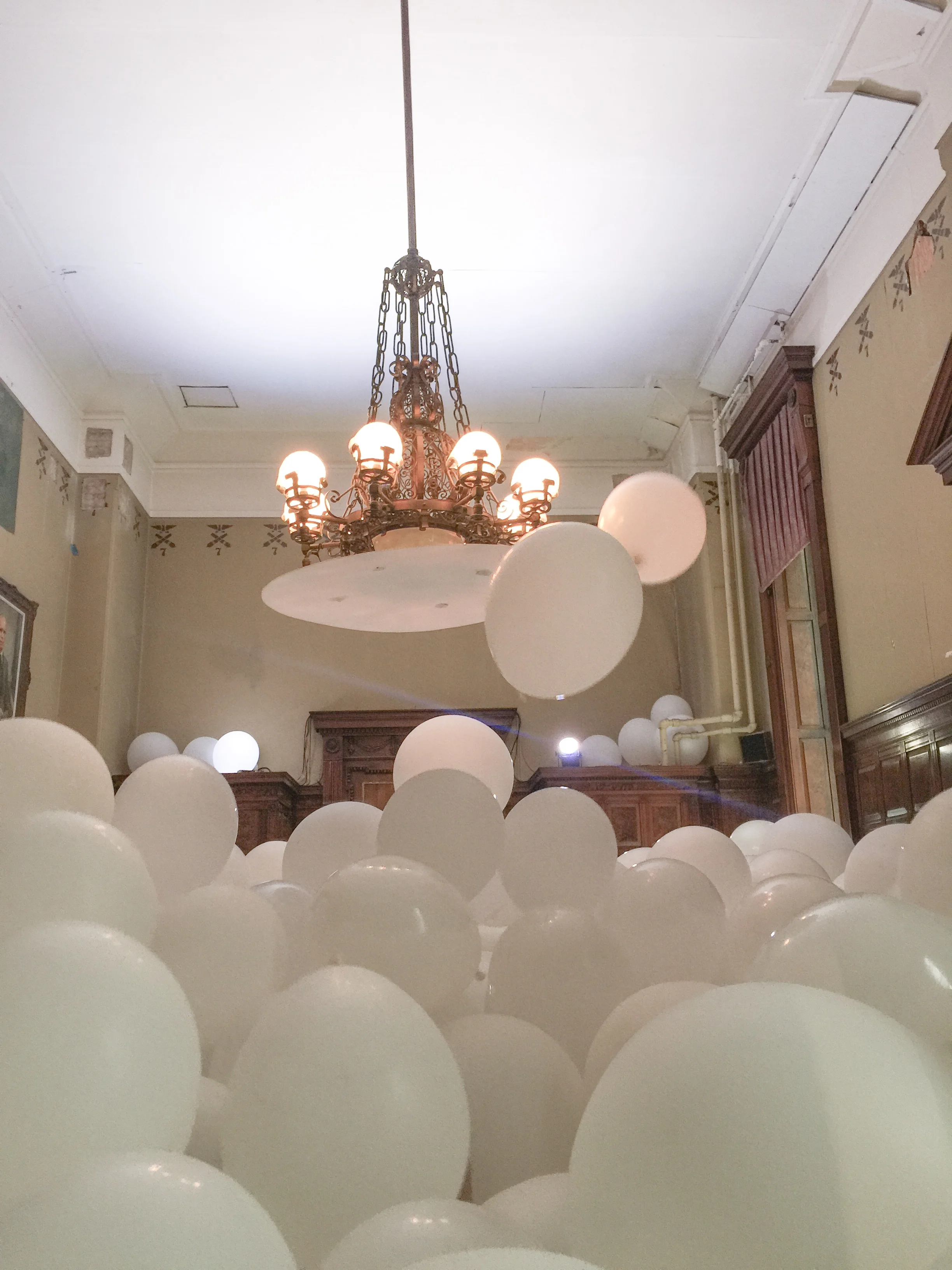 Half the air in a given room by Martin Creed