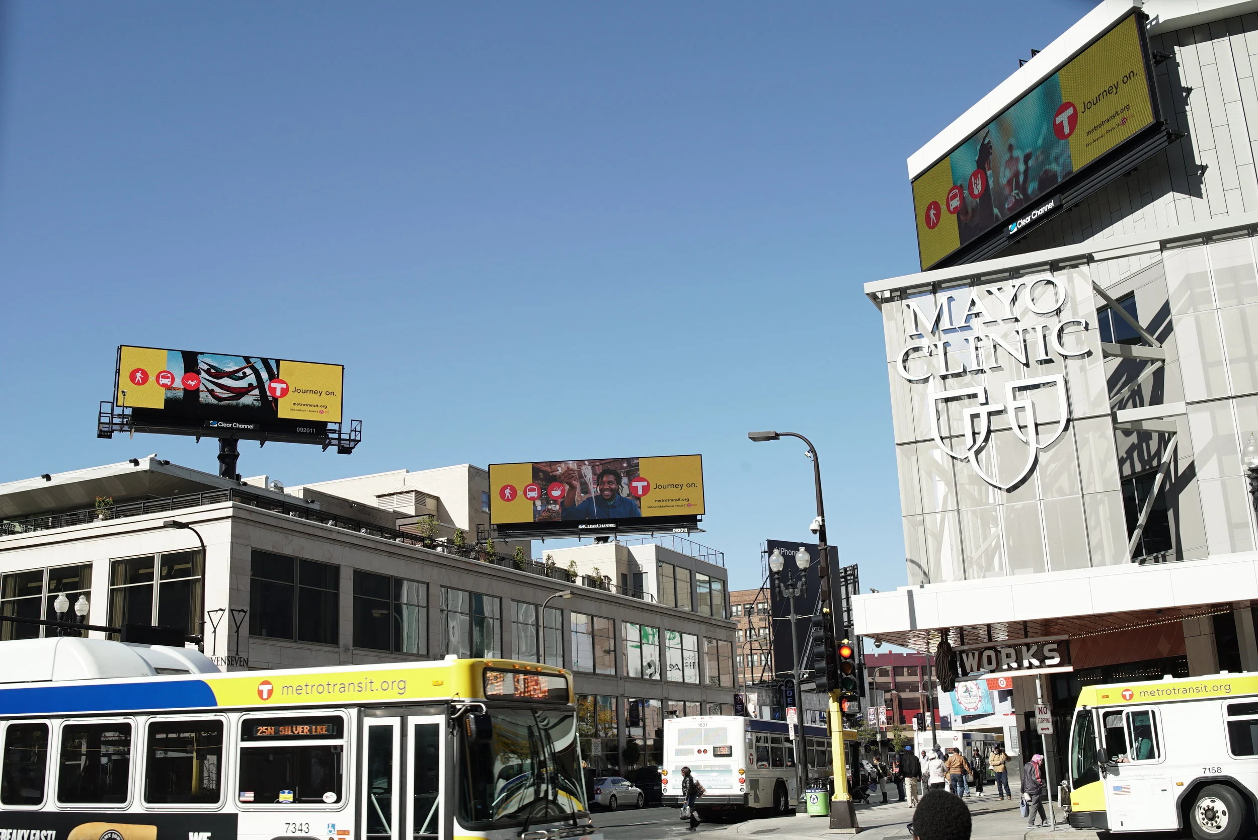 The concept on digital boards in downtown Minneapolis. 