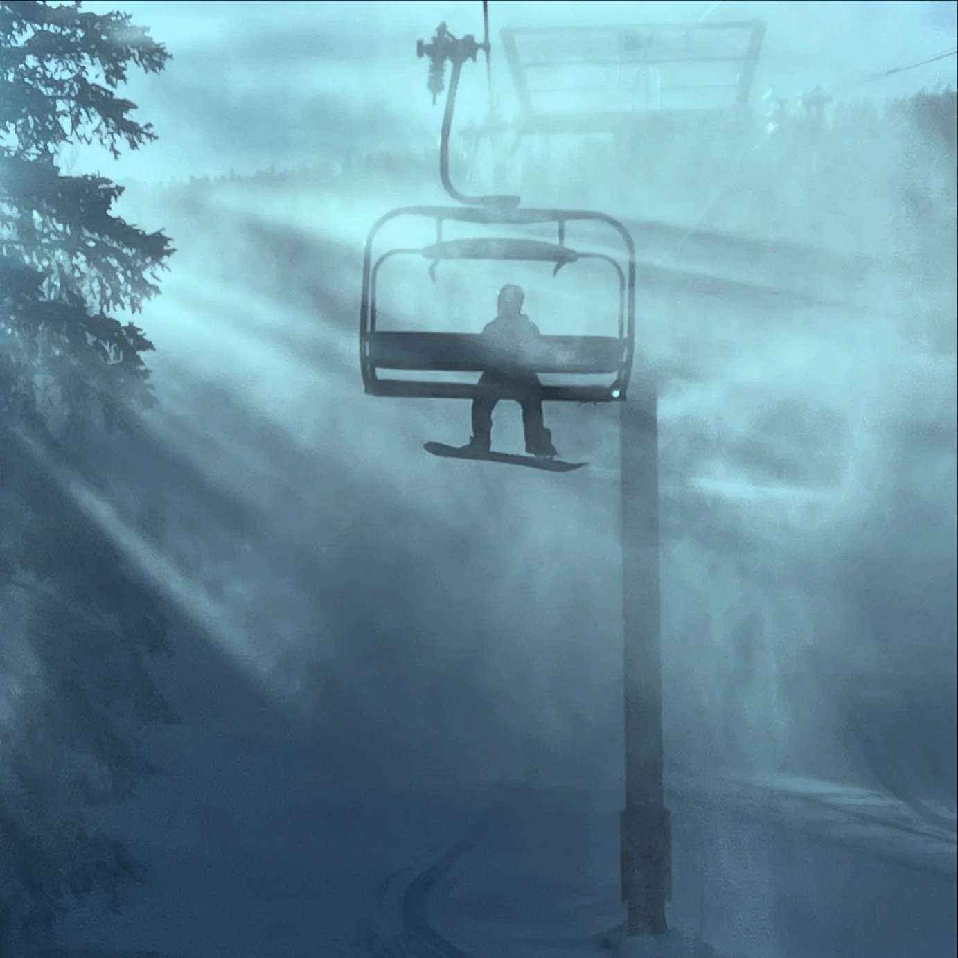 Into the snow gun clouds. @breckenridgemtn @exploresummit