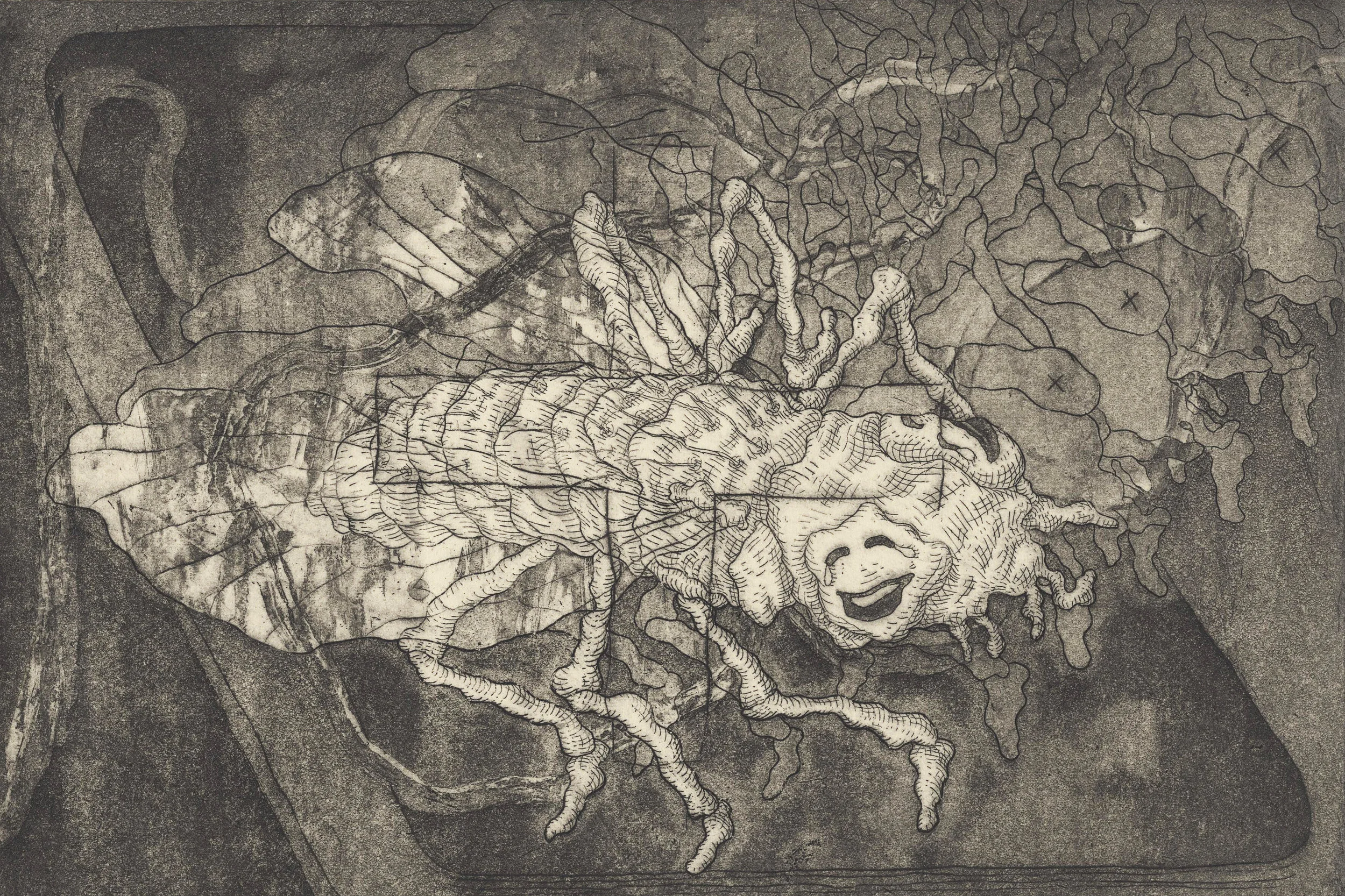 New Tab, etching, 2017