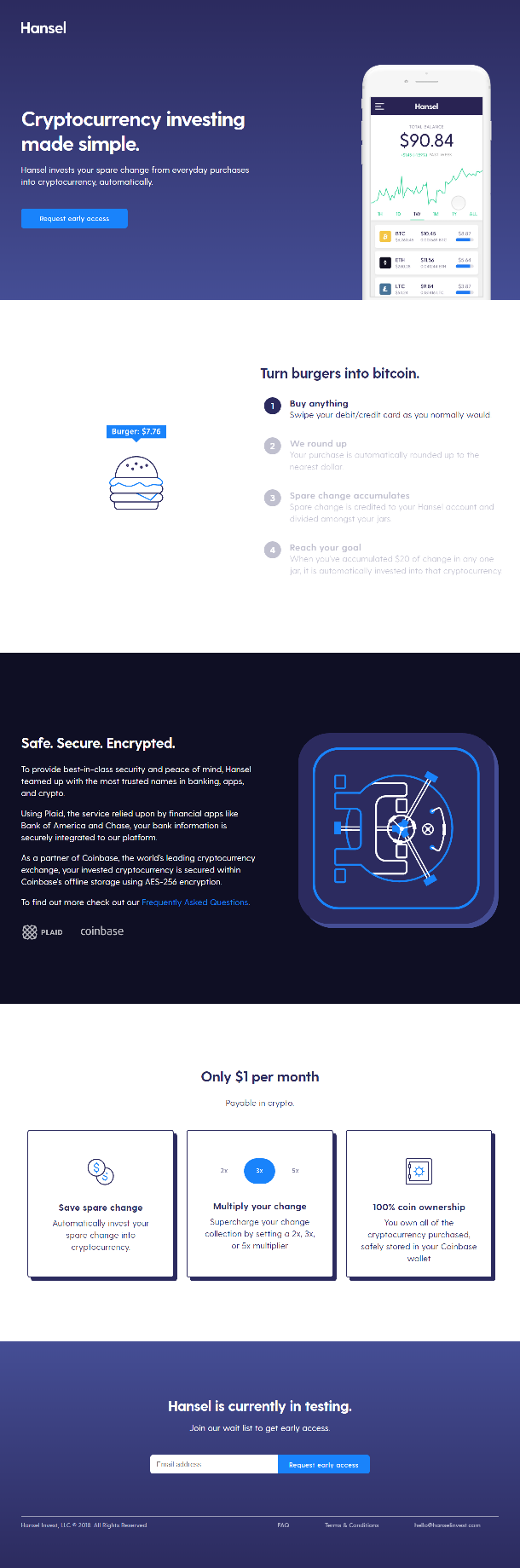 I helped design and code the Hansel website, which is fully responsive.