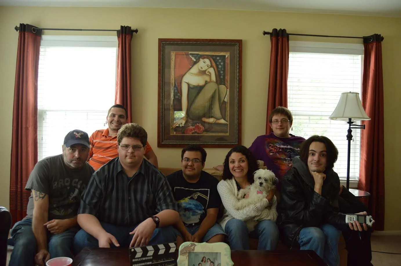 Dan Latham (Cinematographer), left; Zach Cajigas, top left; Mark Moland, second left; Roberto Espinosa, center; Zoe Cajigas, right; Alex Marshall (Camera Operator), top right; Greg Jacob Denuccio (Grip/Assistance), second right.