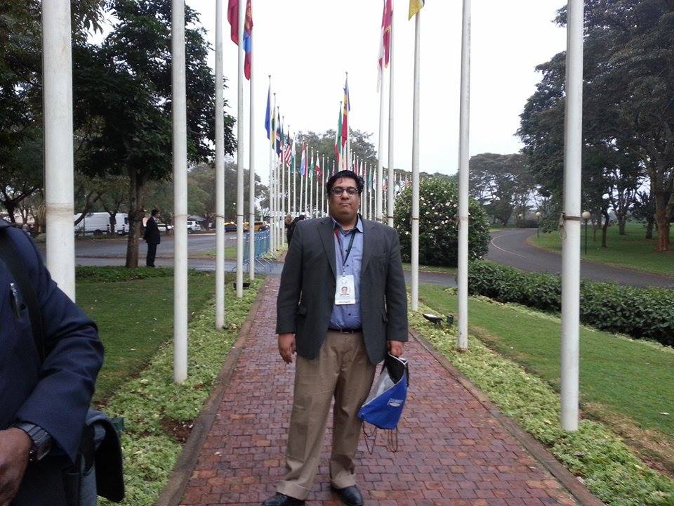 Fazli azeem at the United Nations Office in Nairobi, Kenya during The Global entrepreneurship Summit. (2015)