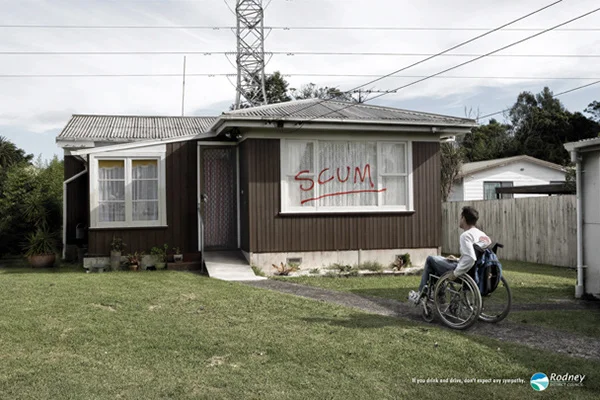 Client: Rodney Council "If you drink & drive, don't expect any sympathy / Saatchi & Saatchi