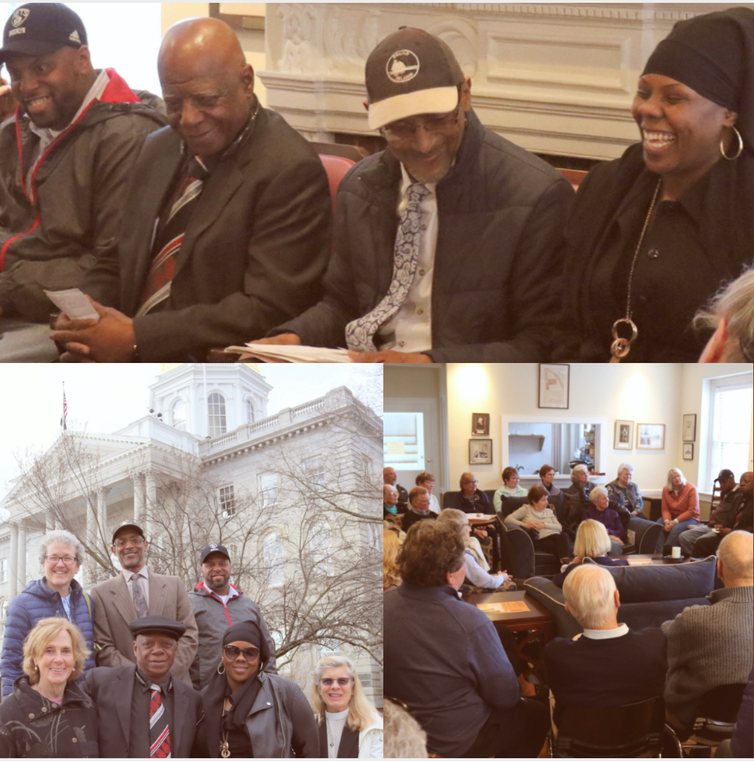 Circles of Support would like to thank St. John's Episcopal Church, Portland and St. Paul's, Concord for hosting our COS graduates. Rasheem Malik Morris, Thomas Little, Thomas Edwards and Naquasia Pollard traveled to New Hampshire and discussed the importance of mass incarceration and re-entry. The event was a great success!