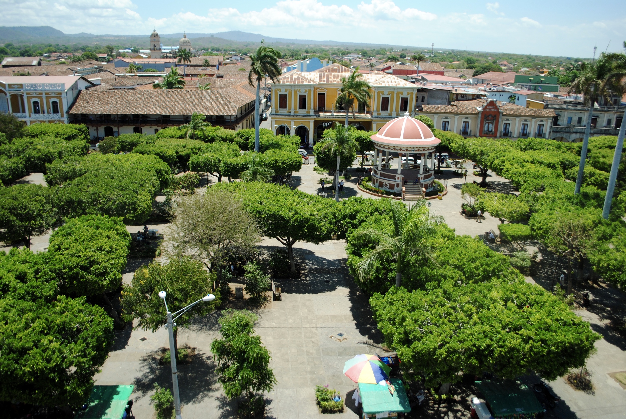 Parque Central - view from the cathedral in Granada
