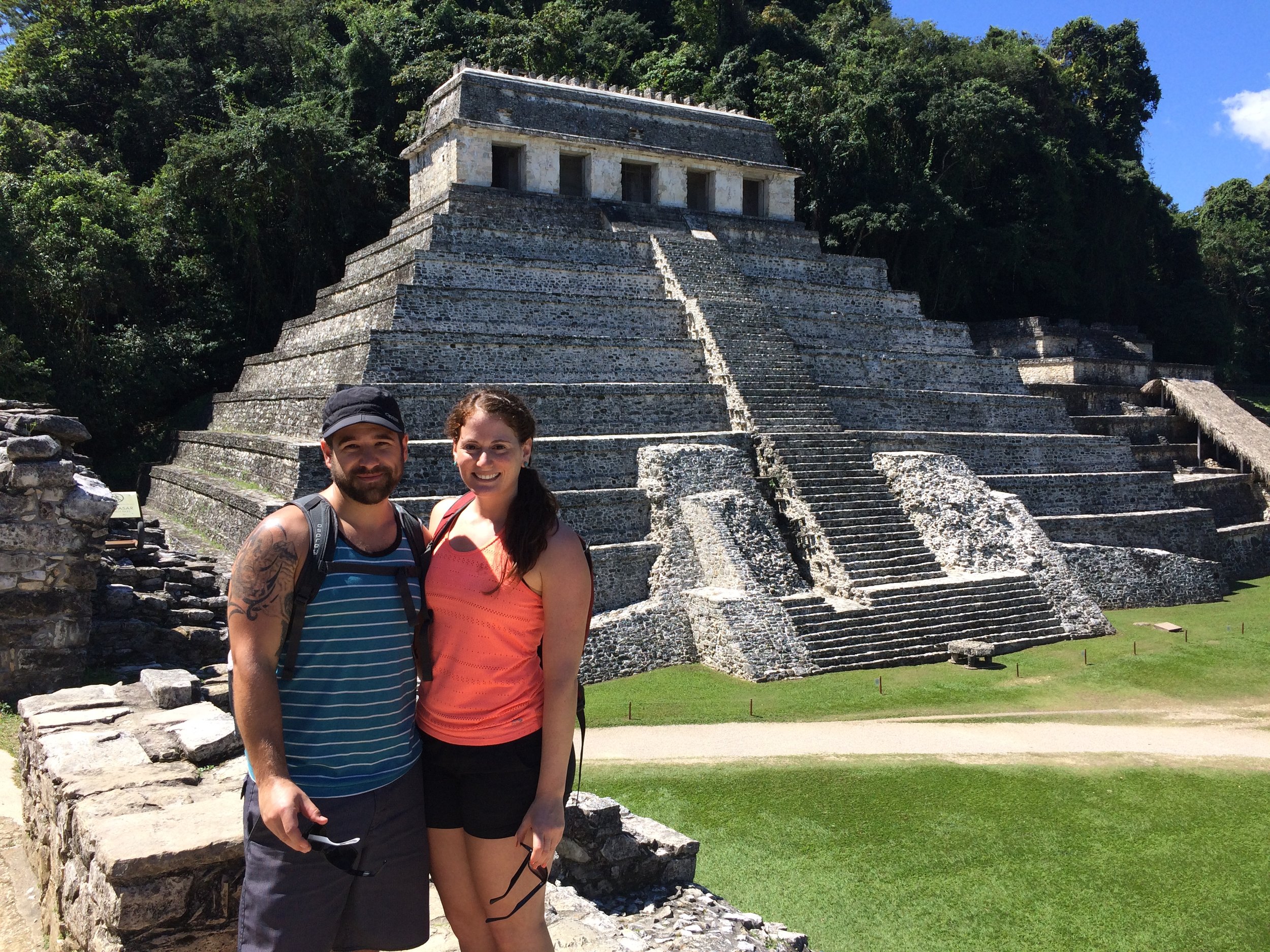 Bryan and I at the Palenque ruins.