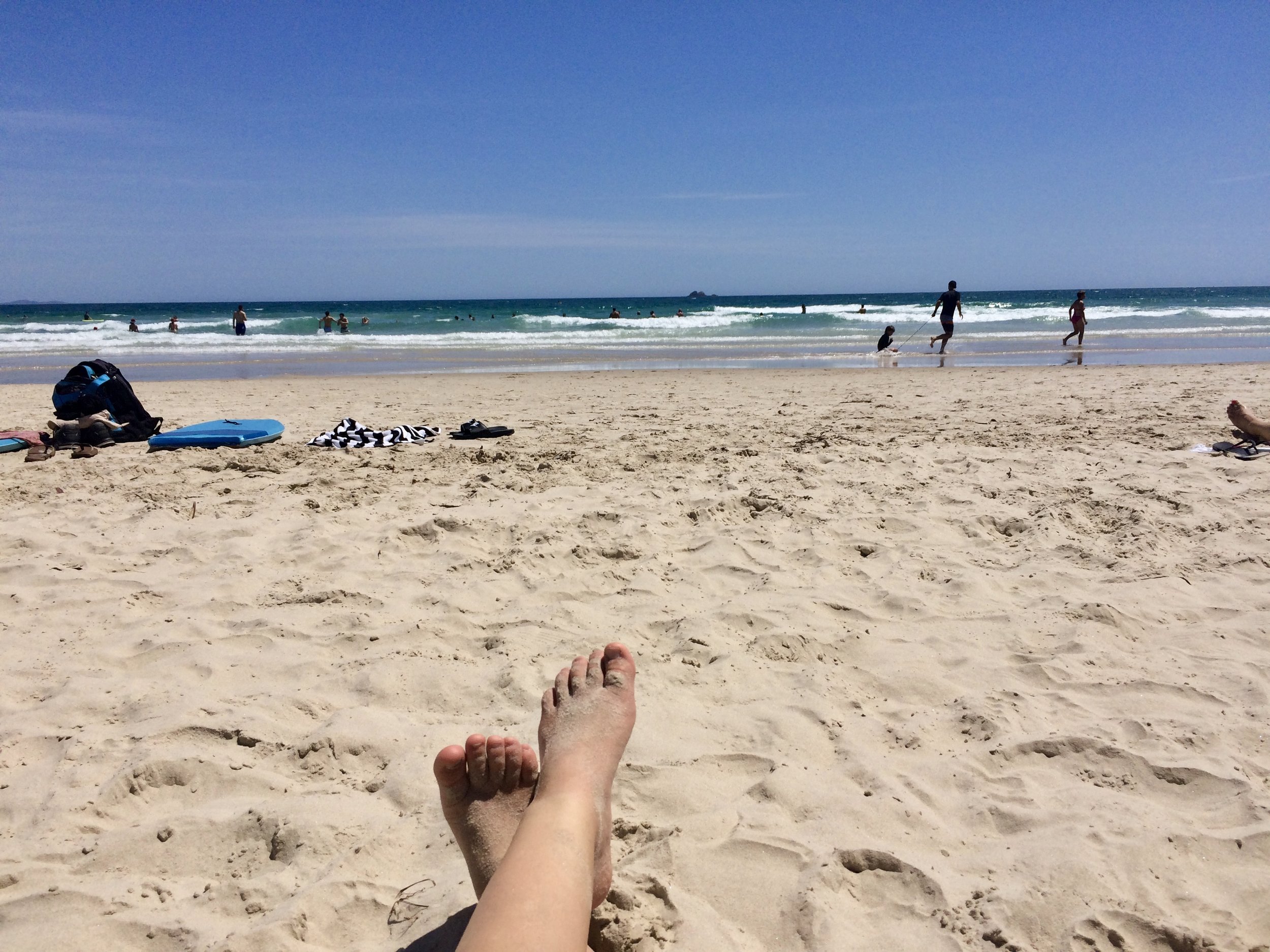 Christmas day on the beach of Byron Bay!
