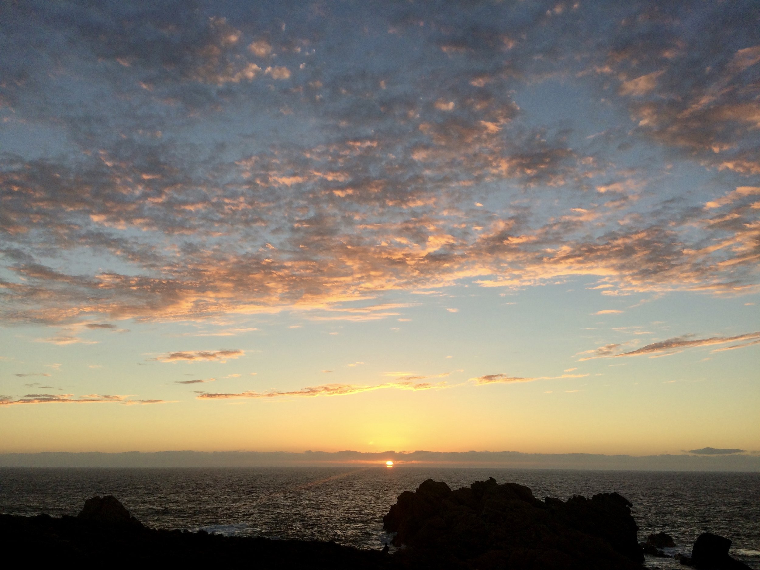 Catching sunsets in the west at Sugarloaf Rock.