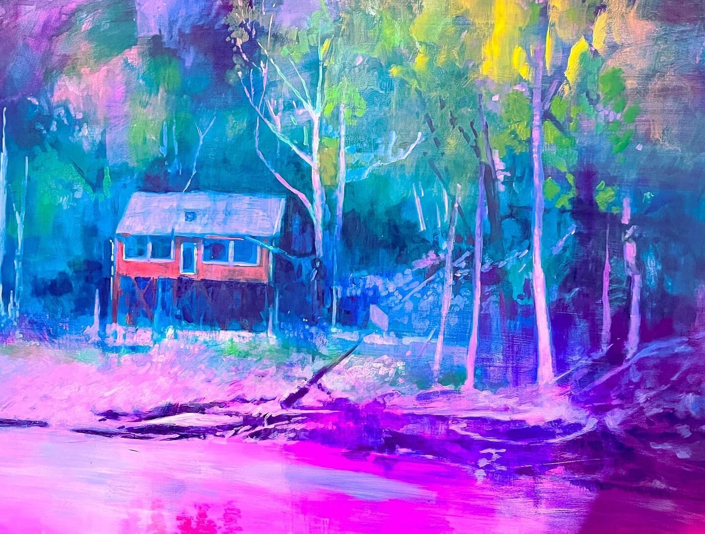 I know that somewhere I should be making a reel for this, but I just want to make the painting. :) I admire those for being able to do both. 

I&rsquo;m so excited about the deliberate work in this. Thin layers of acrylic paint built up to compose th