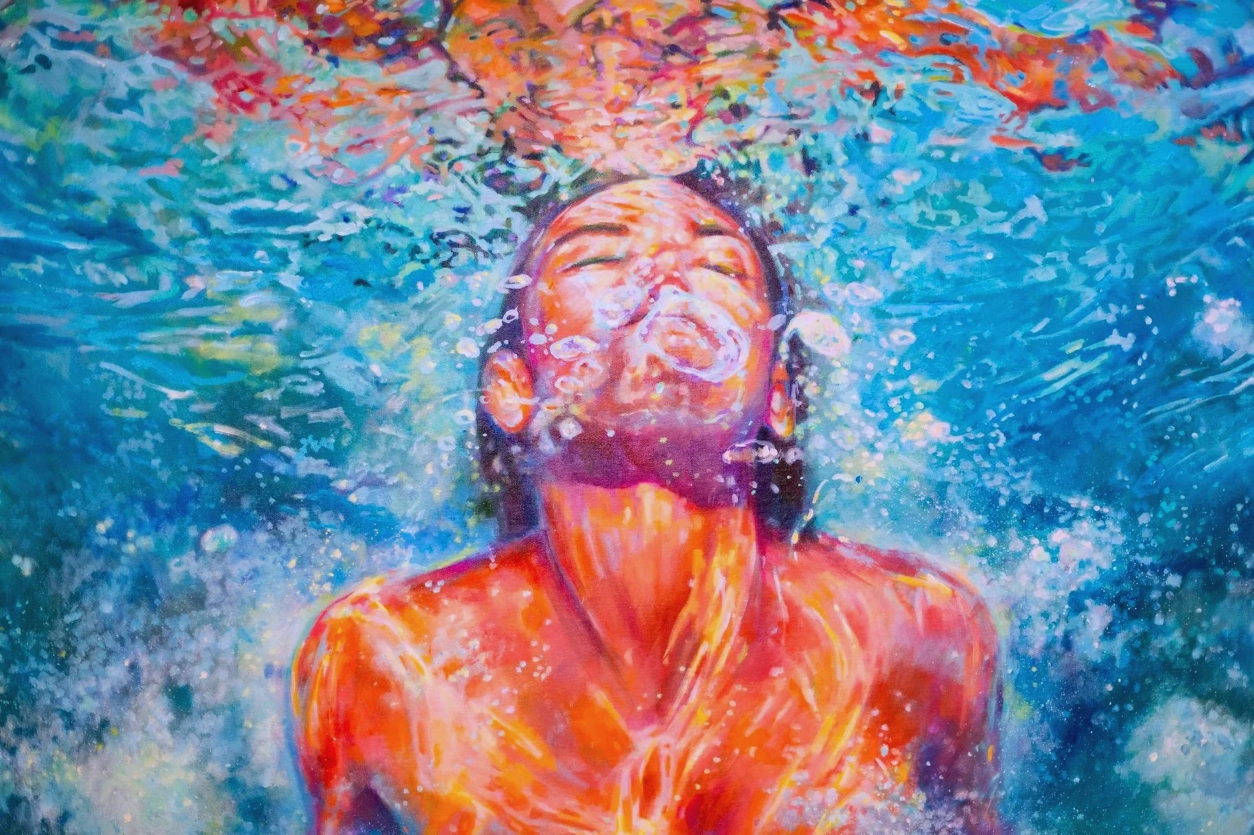 Custom Painting created for a constant lover of the water who is coming into a new phase of life, and wanted a forever reminder of their own beauty and strength. 