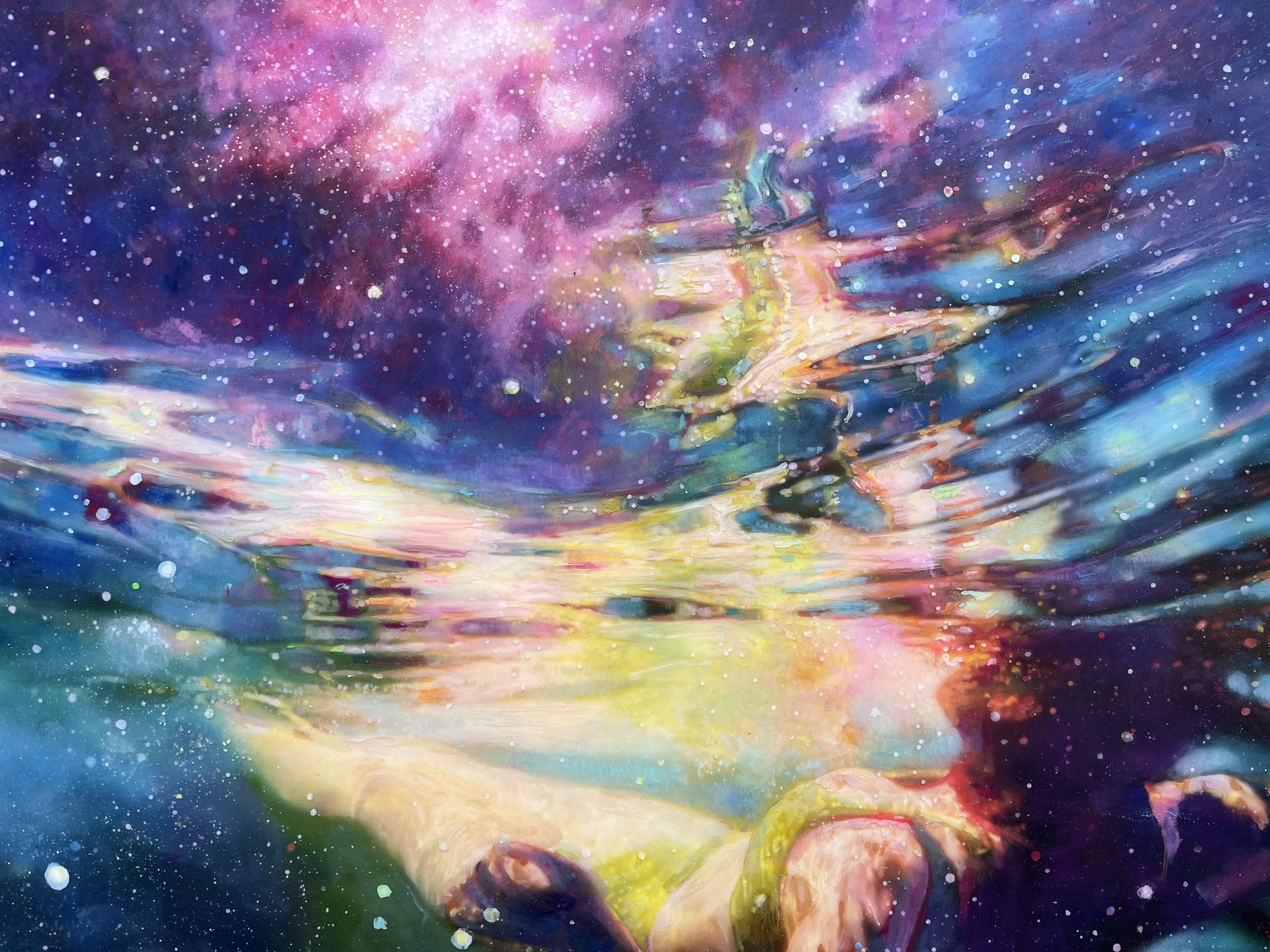 Cosmic Reflection: Original Painting