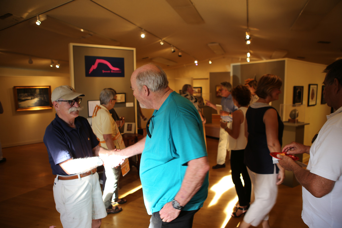 Visitors to the exhibit
