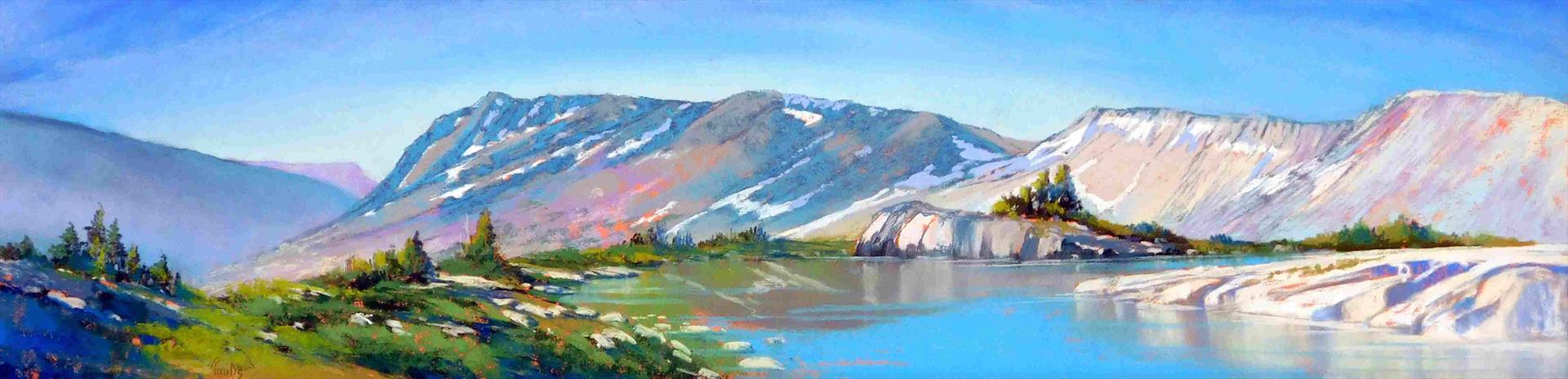 Turquoise Tarn, 20 Lakes Basin - soft pastel by Bonita Paulis