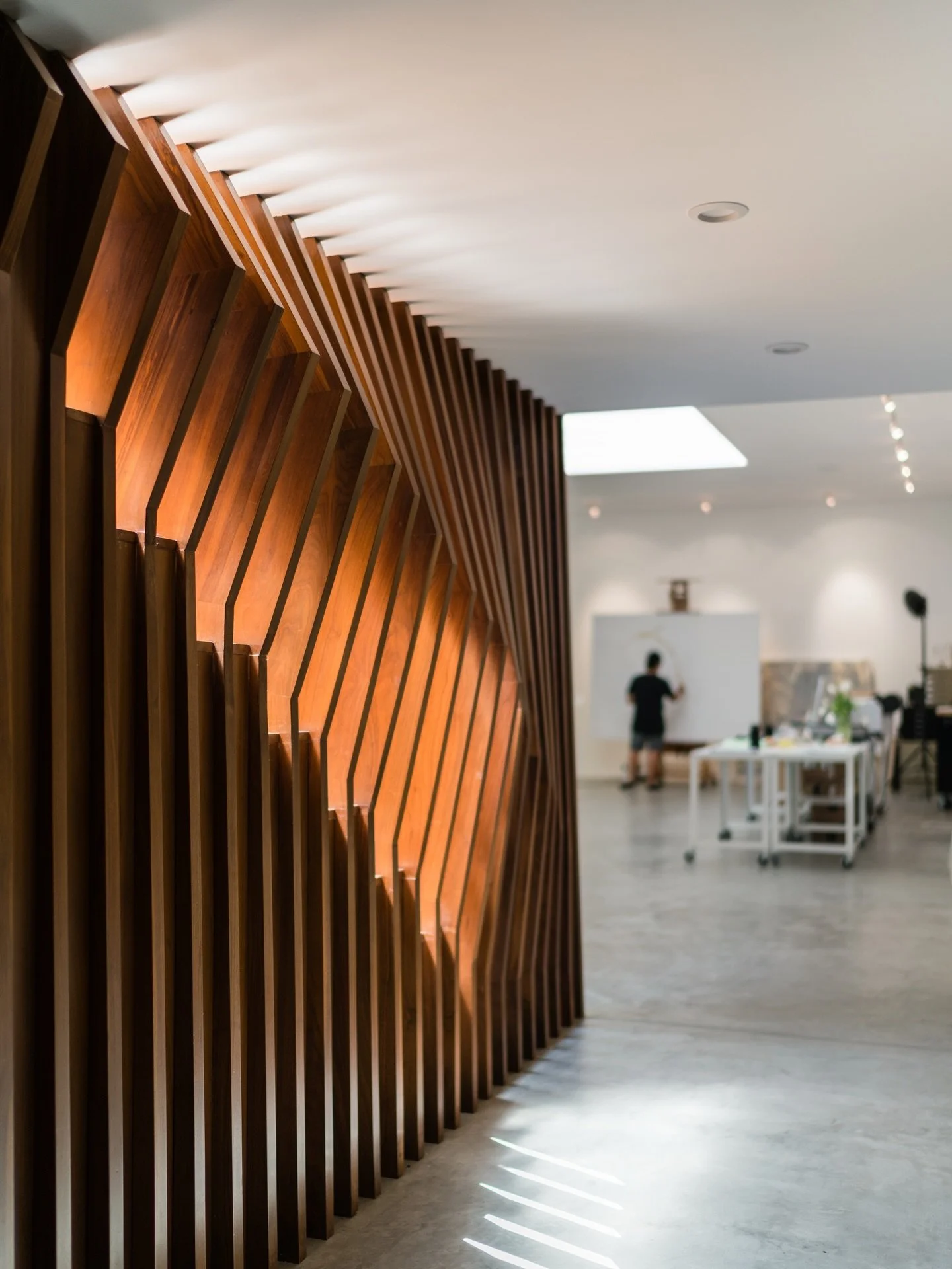 I recently had the chance to listen to Shegiru Ban give an intimate talk. It was so inspiring, humble and direct. One thing that stood out for me was his explanation of the human touch.  This stood true for our design of this stair as well. Though de