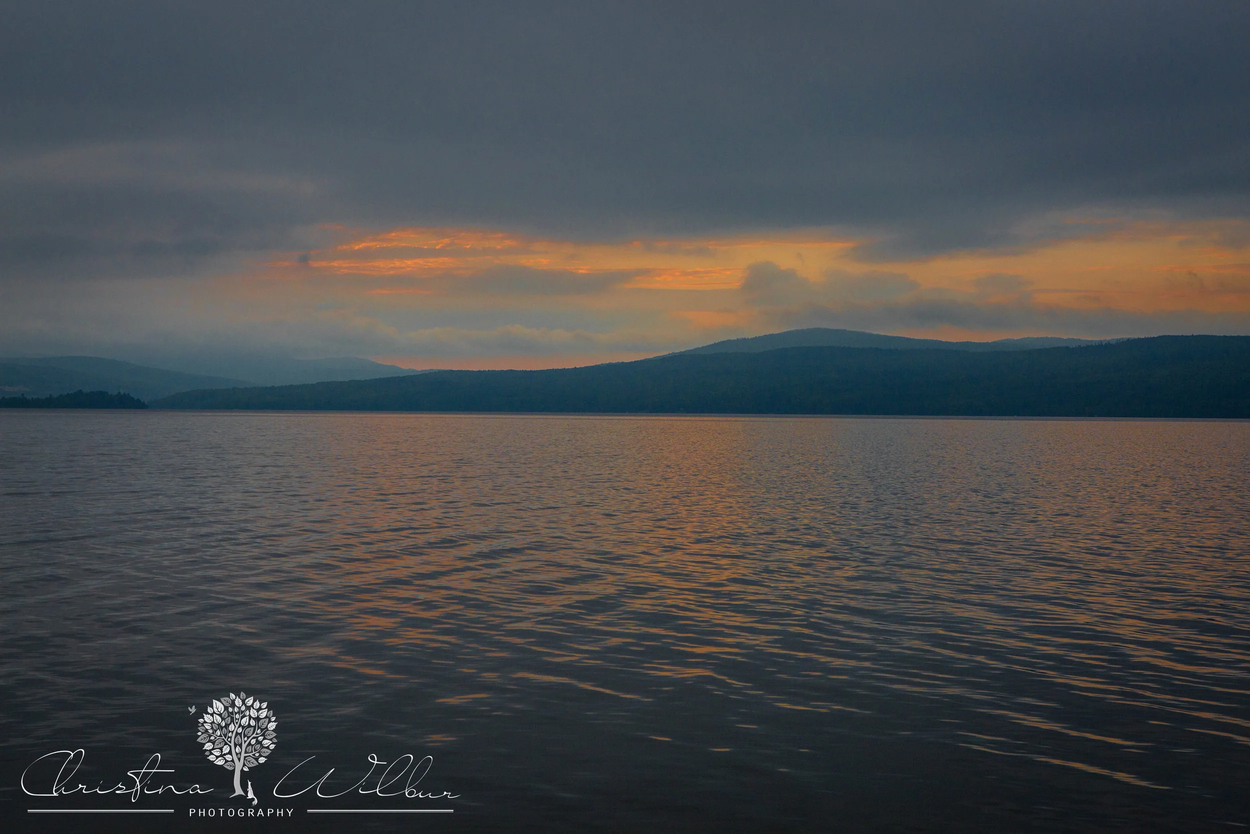 Sunrise at Lake Rangeley, ME.