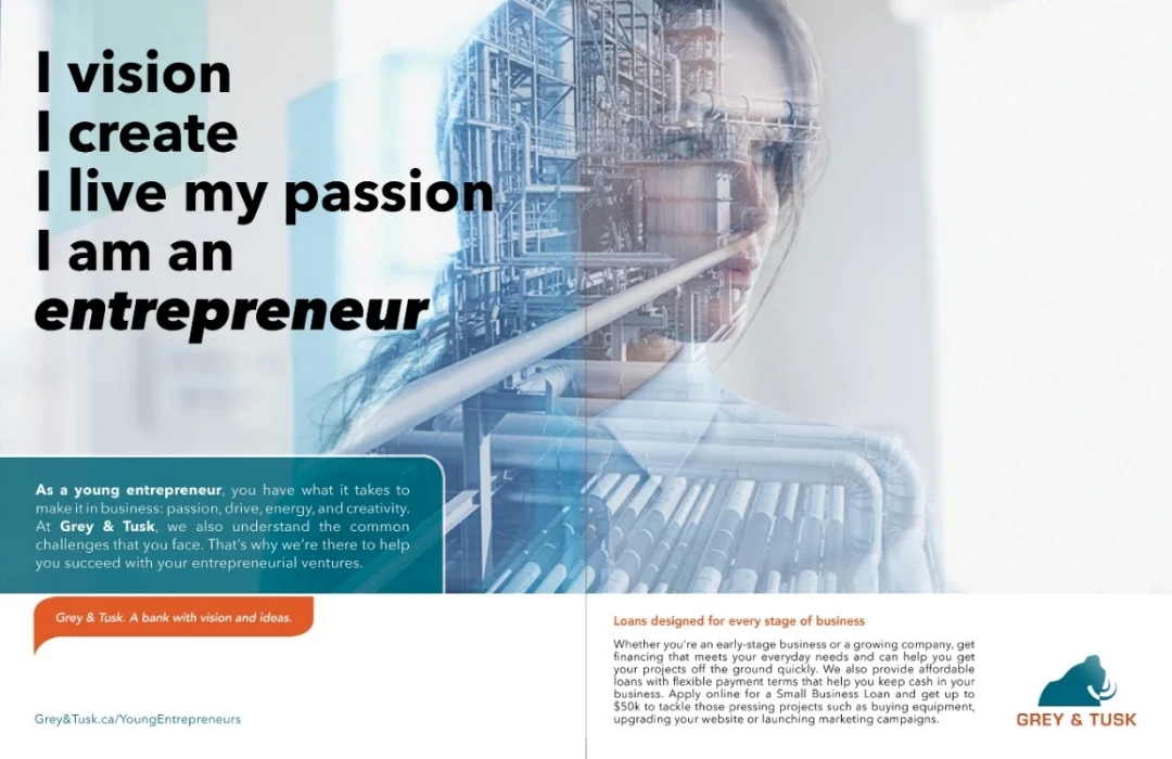 double page spread ad